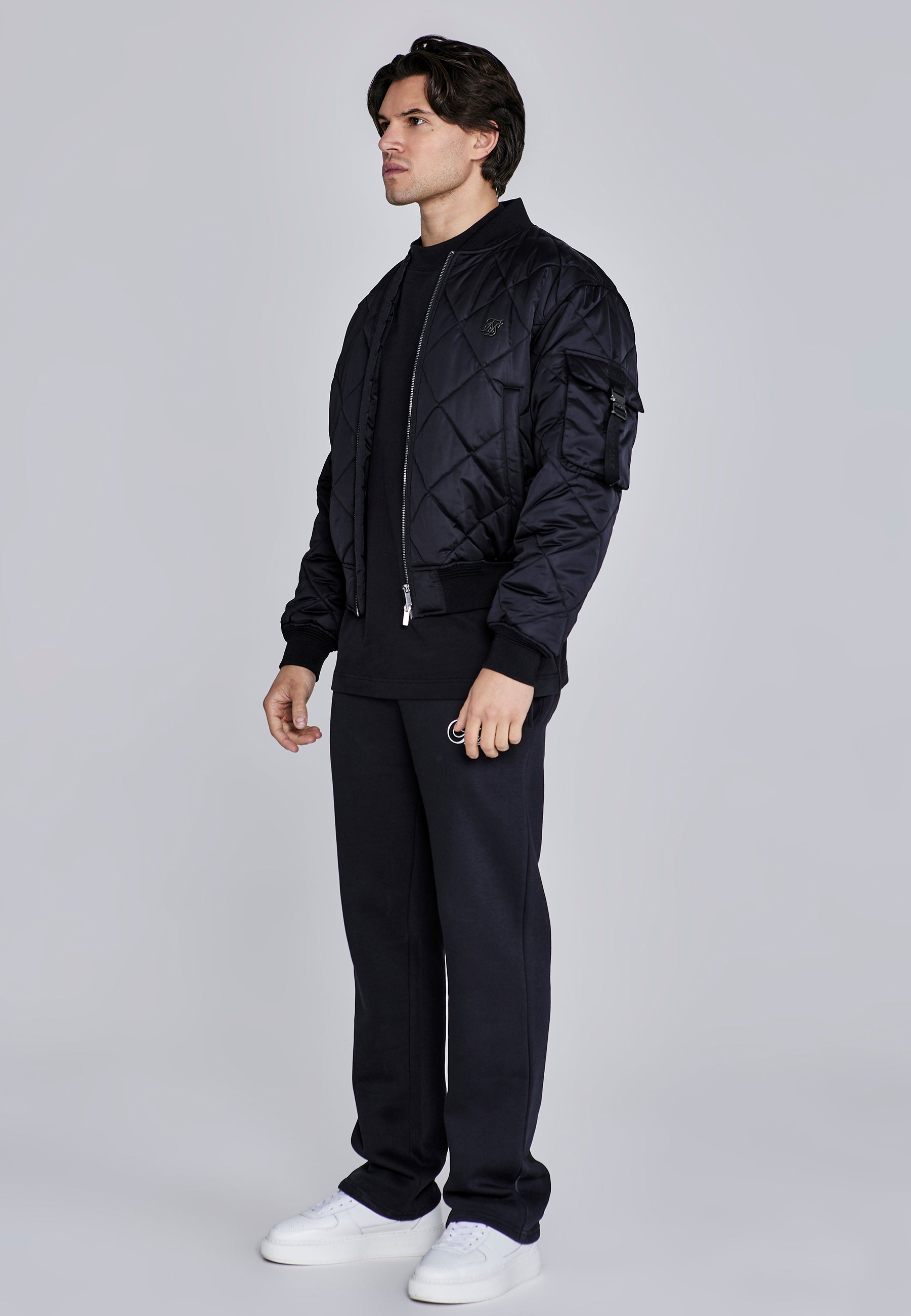 Bomber Jacket in Black Jackets SikSilk