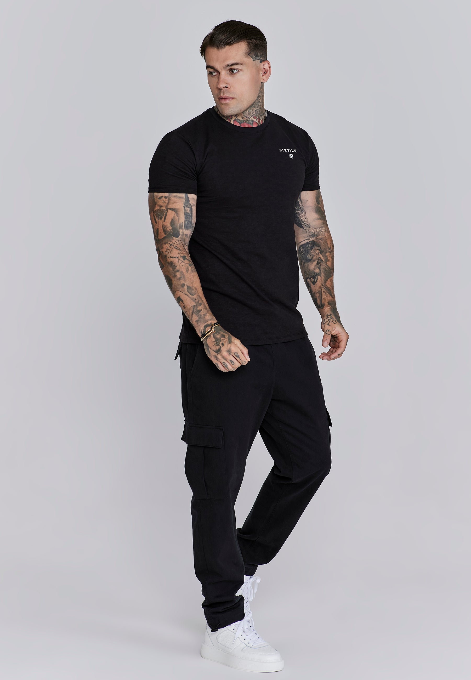 Relaxed Fit T-Shirt in Black T-Shirts SikSilk