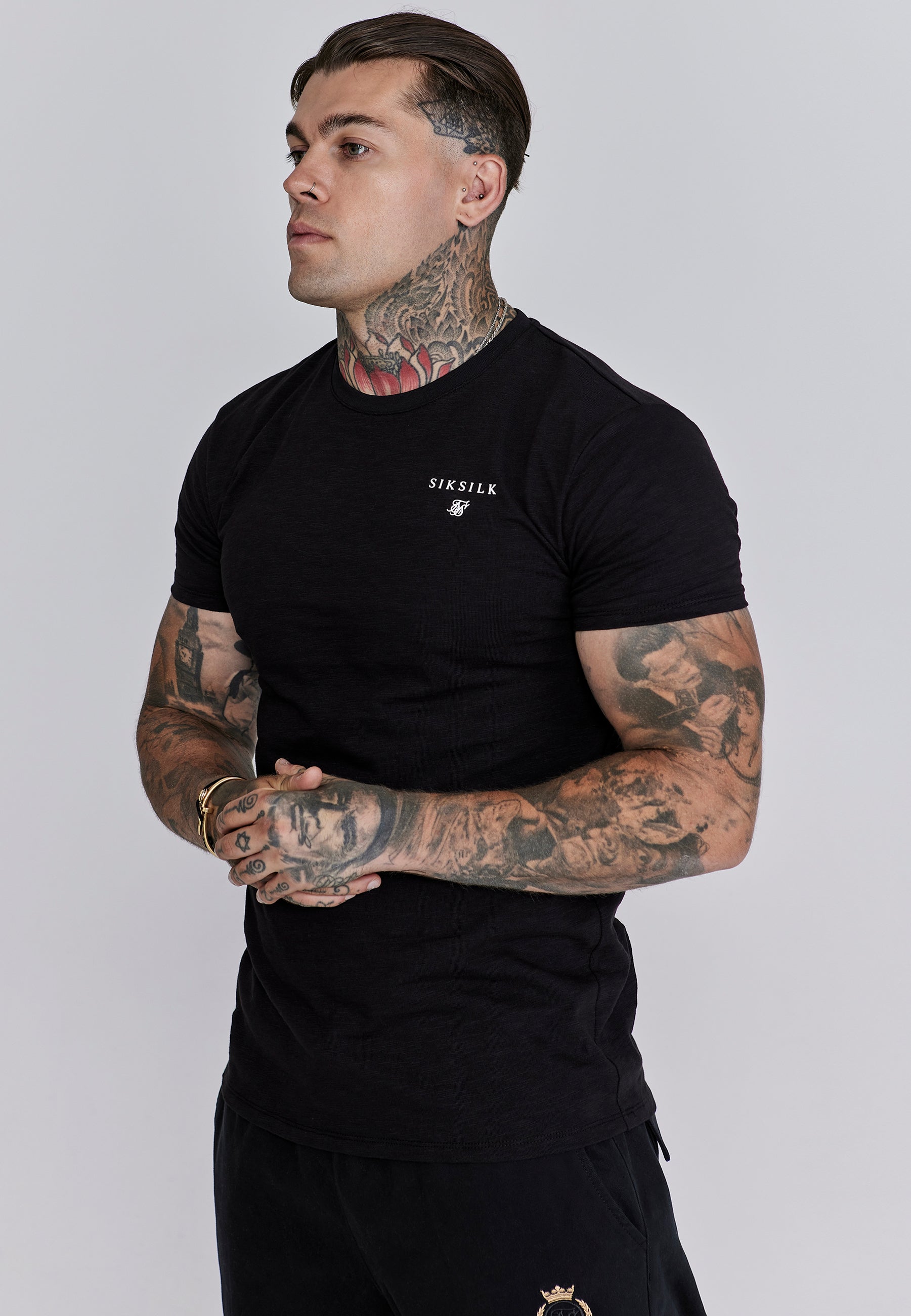 Relaxed Fit T-Shirt in Black T-Shirts SikSilk