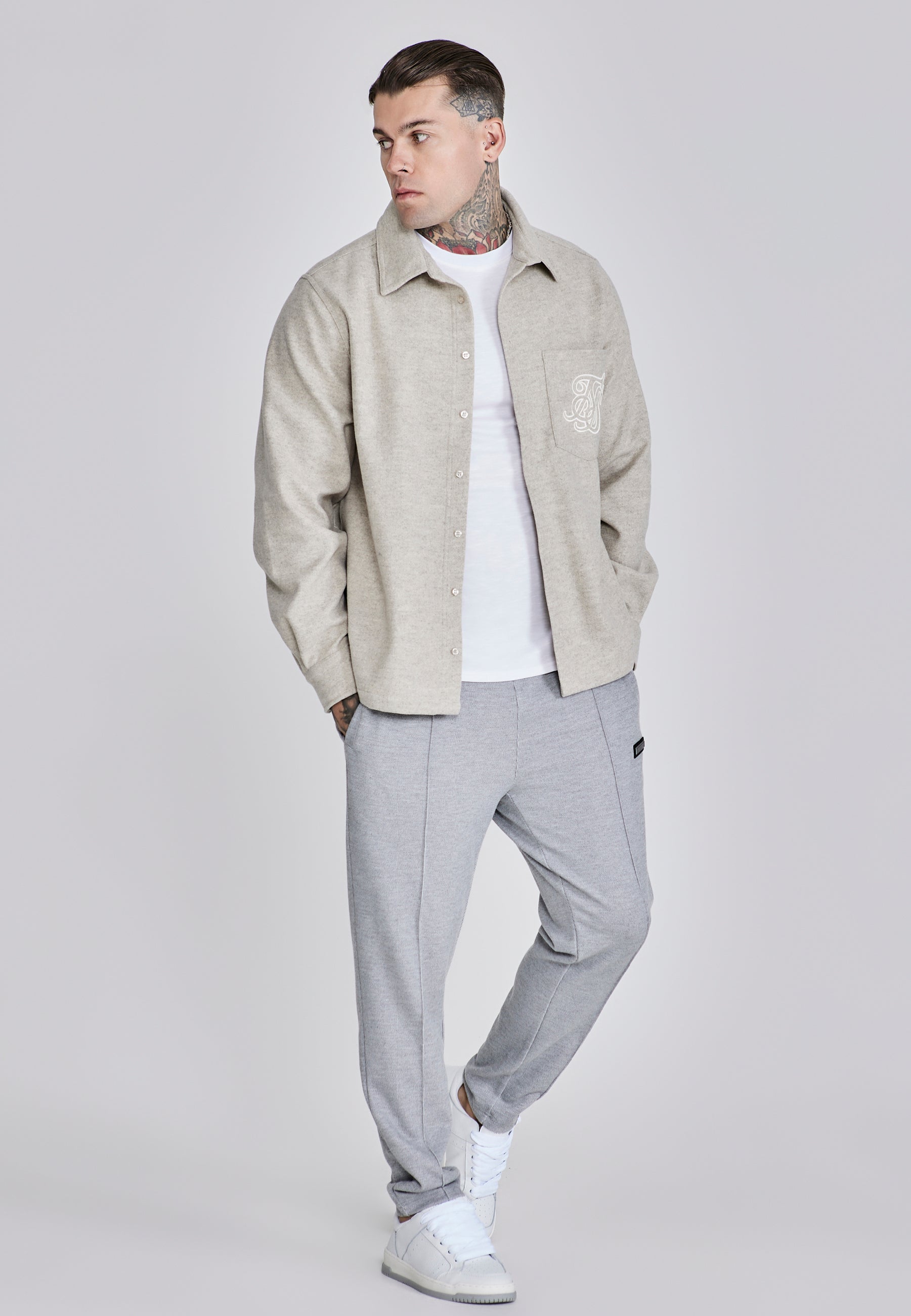 Overshirt in beige Shirts SikSilk