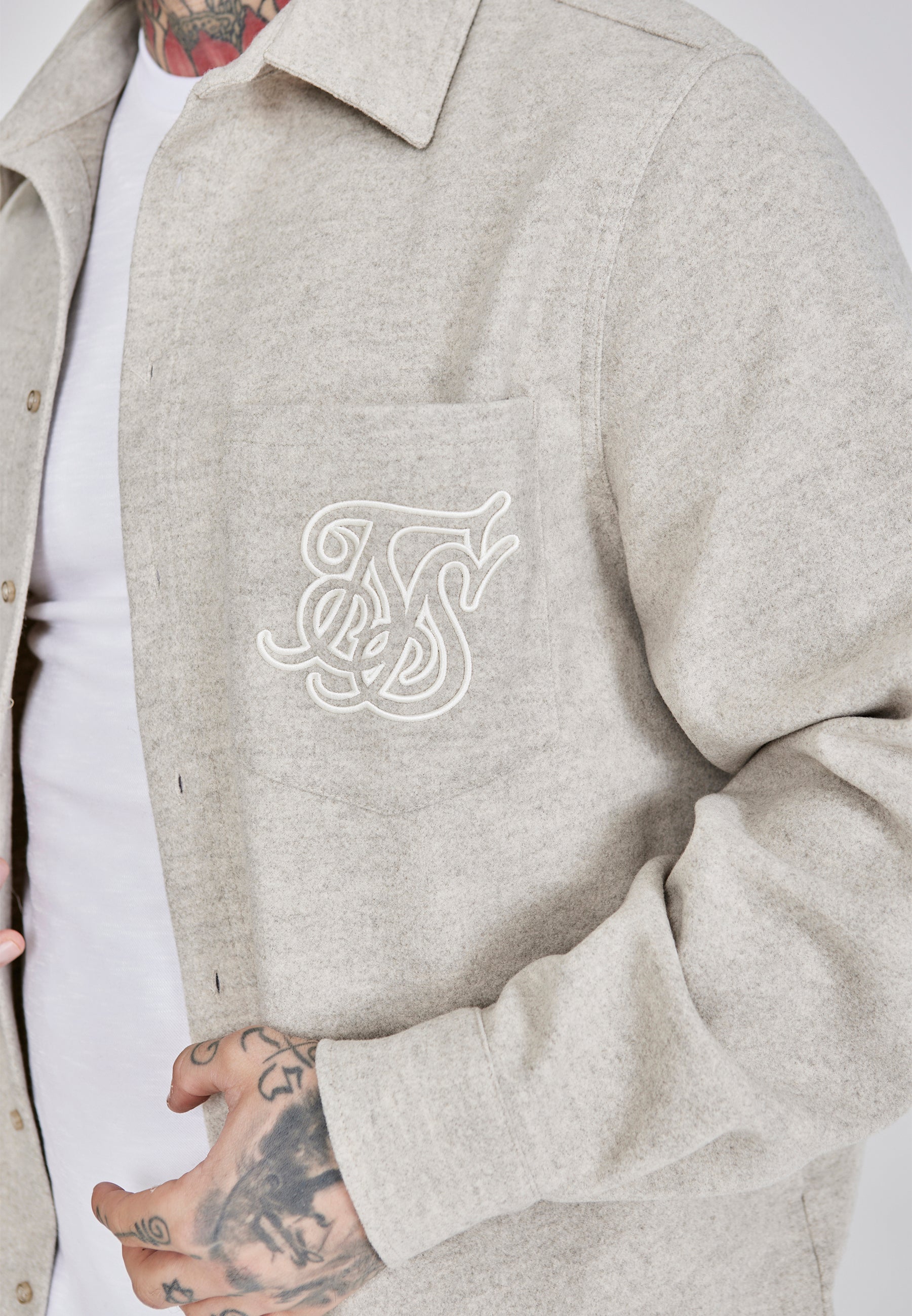 Overshirt in beige Shirts SikSilk
