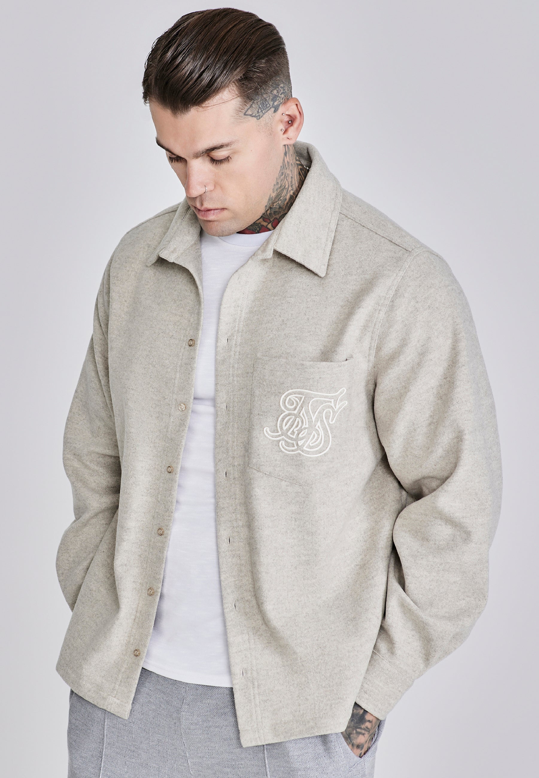 Overshirt in beige Shirts SikSilk