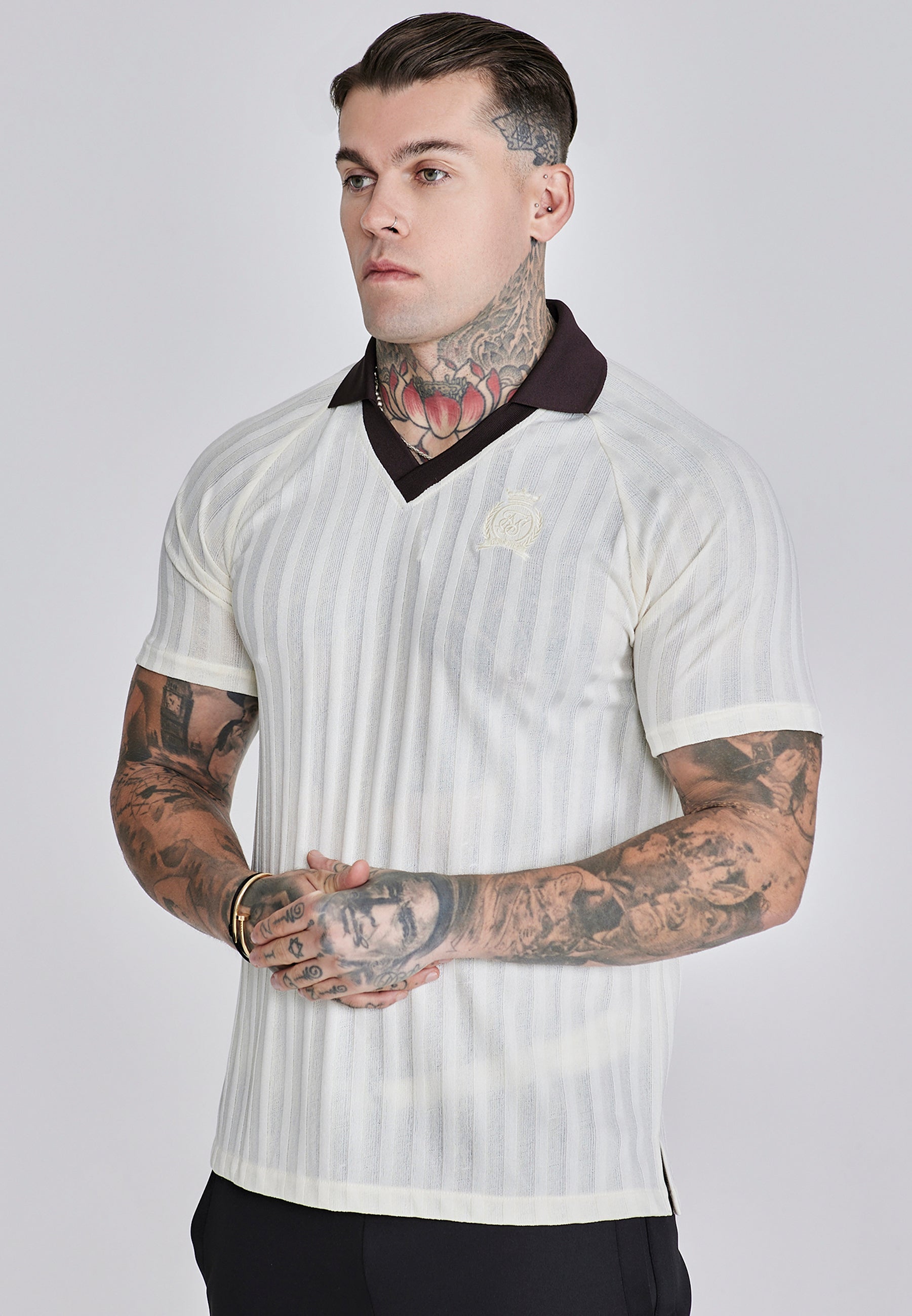 Polo T-shirt in ecru T-shirts SikSilk