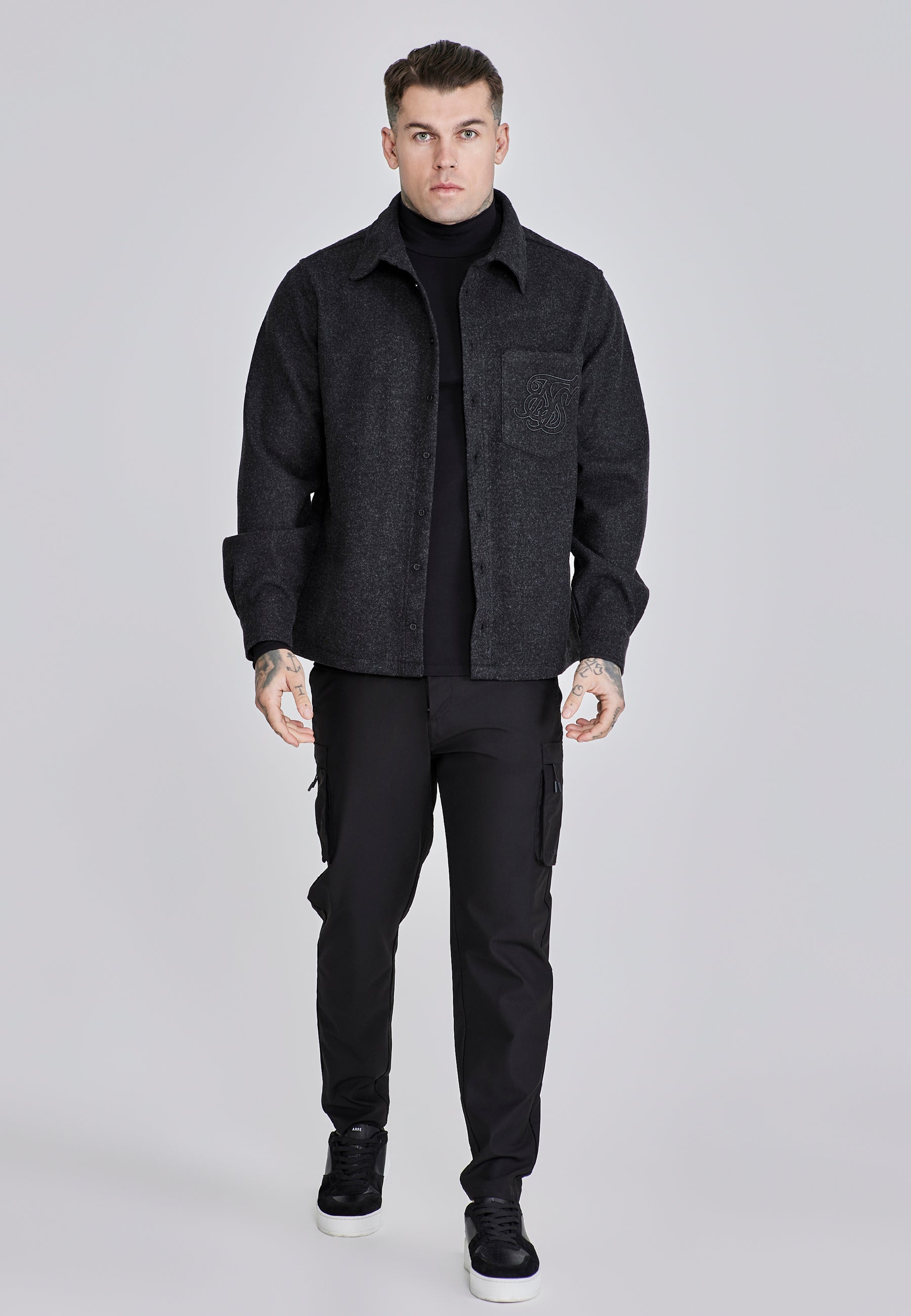 Overshirt in Dark Grey Shirts SikSilk