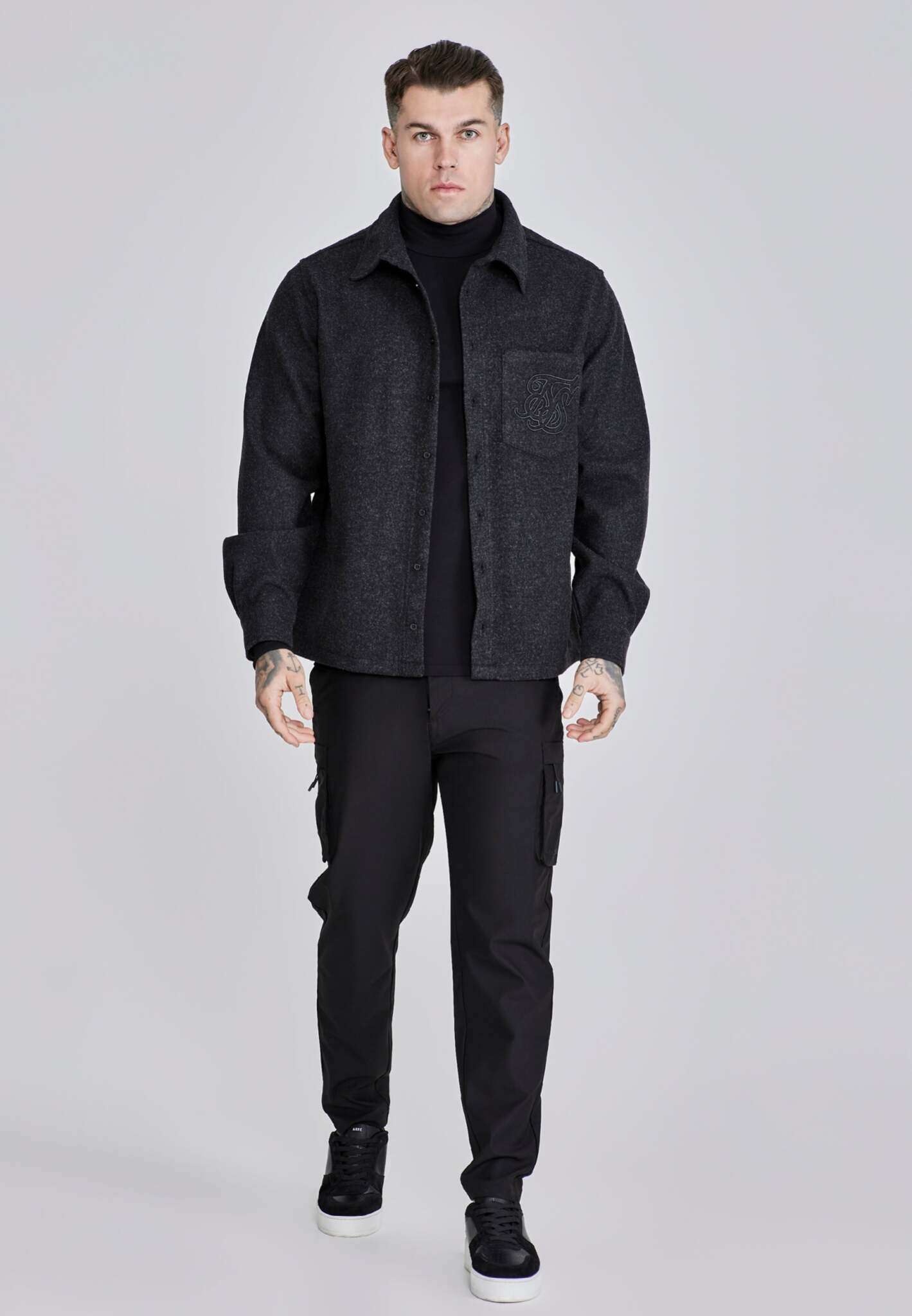 Overshirt in Dark Grey Shirts SikSilk