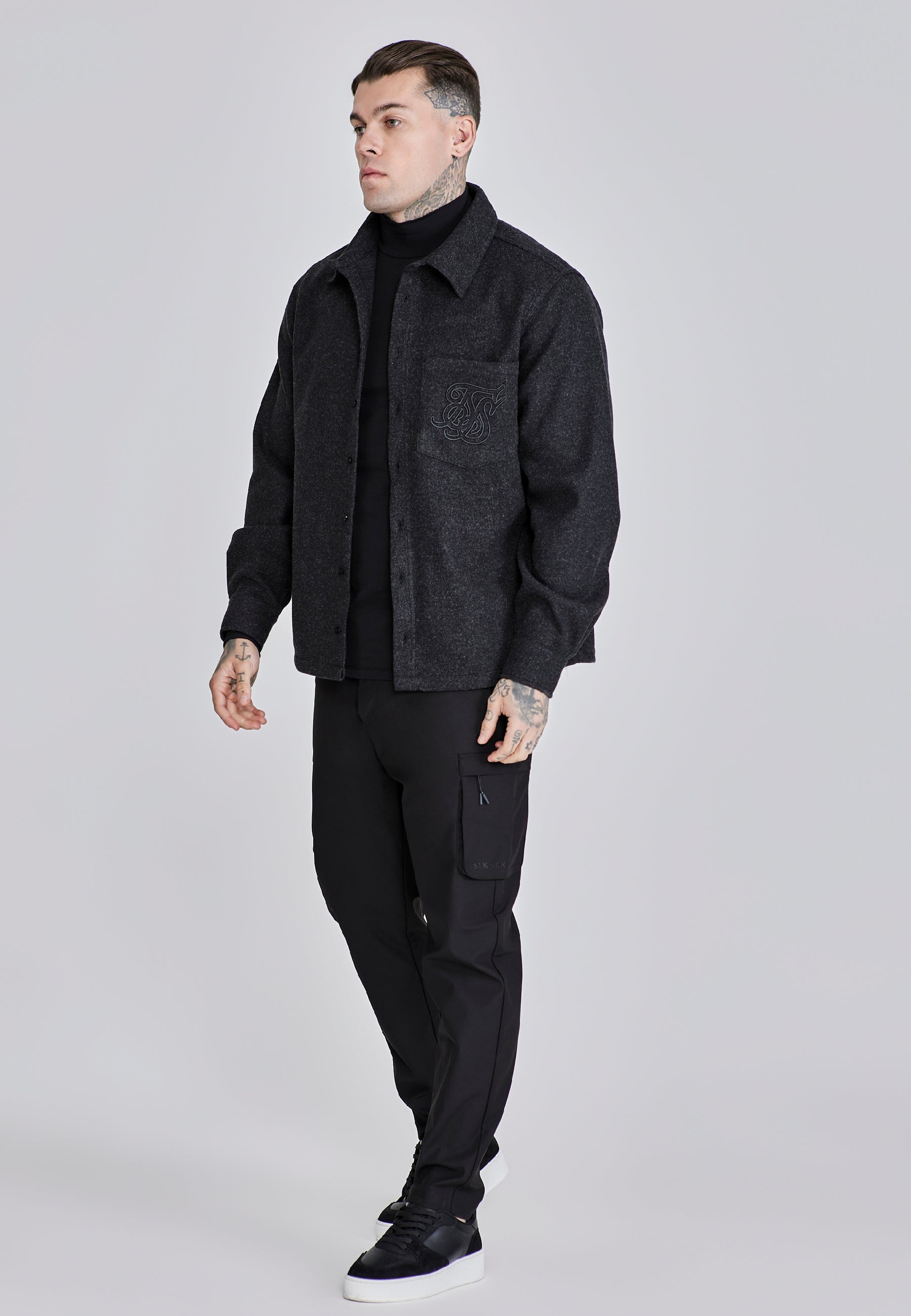 Overshirt in Dark Grey Shirts SikSilk