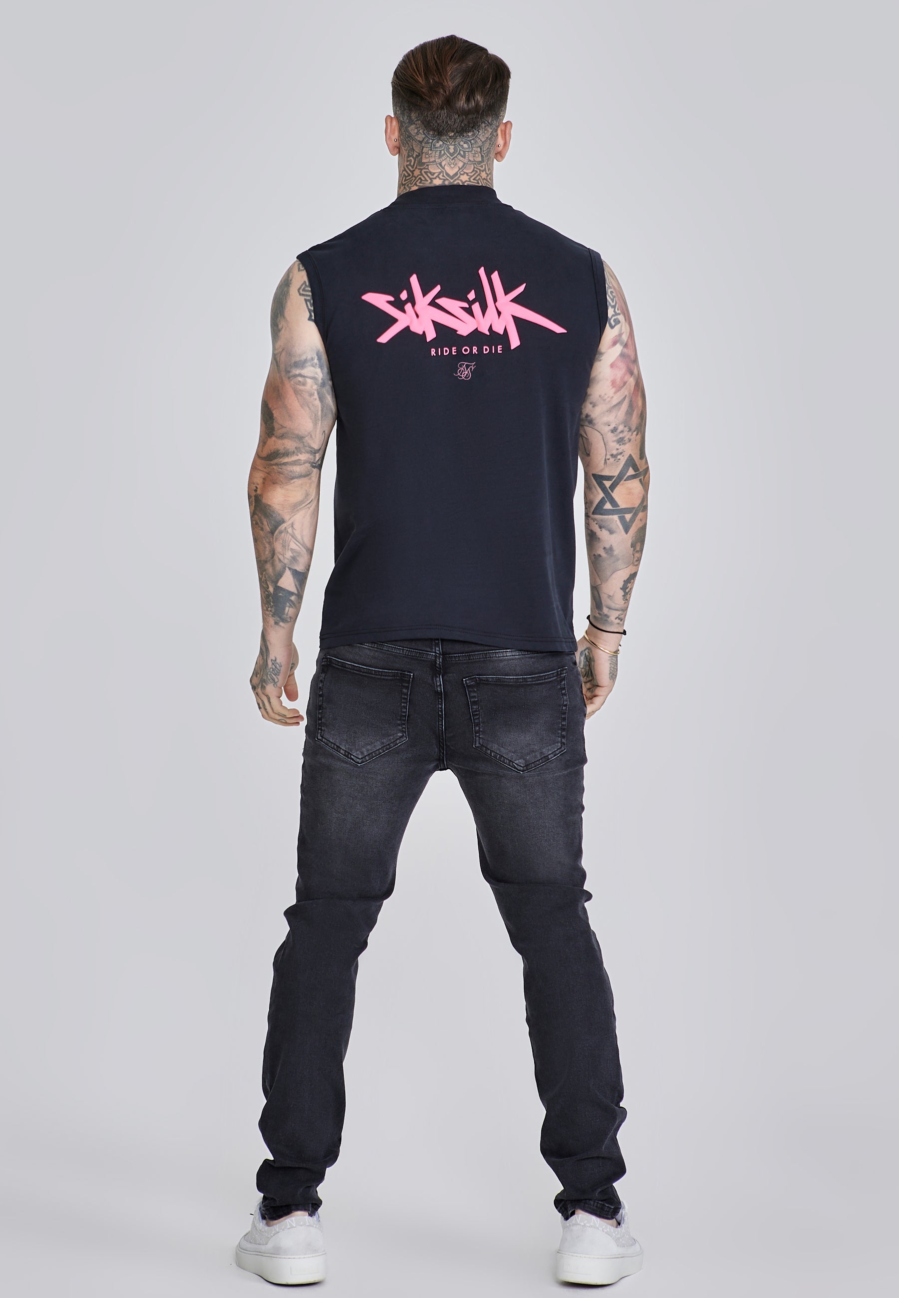 Active Vest in Black, Pink T-Shirts SikSilk