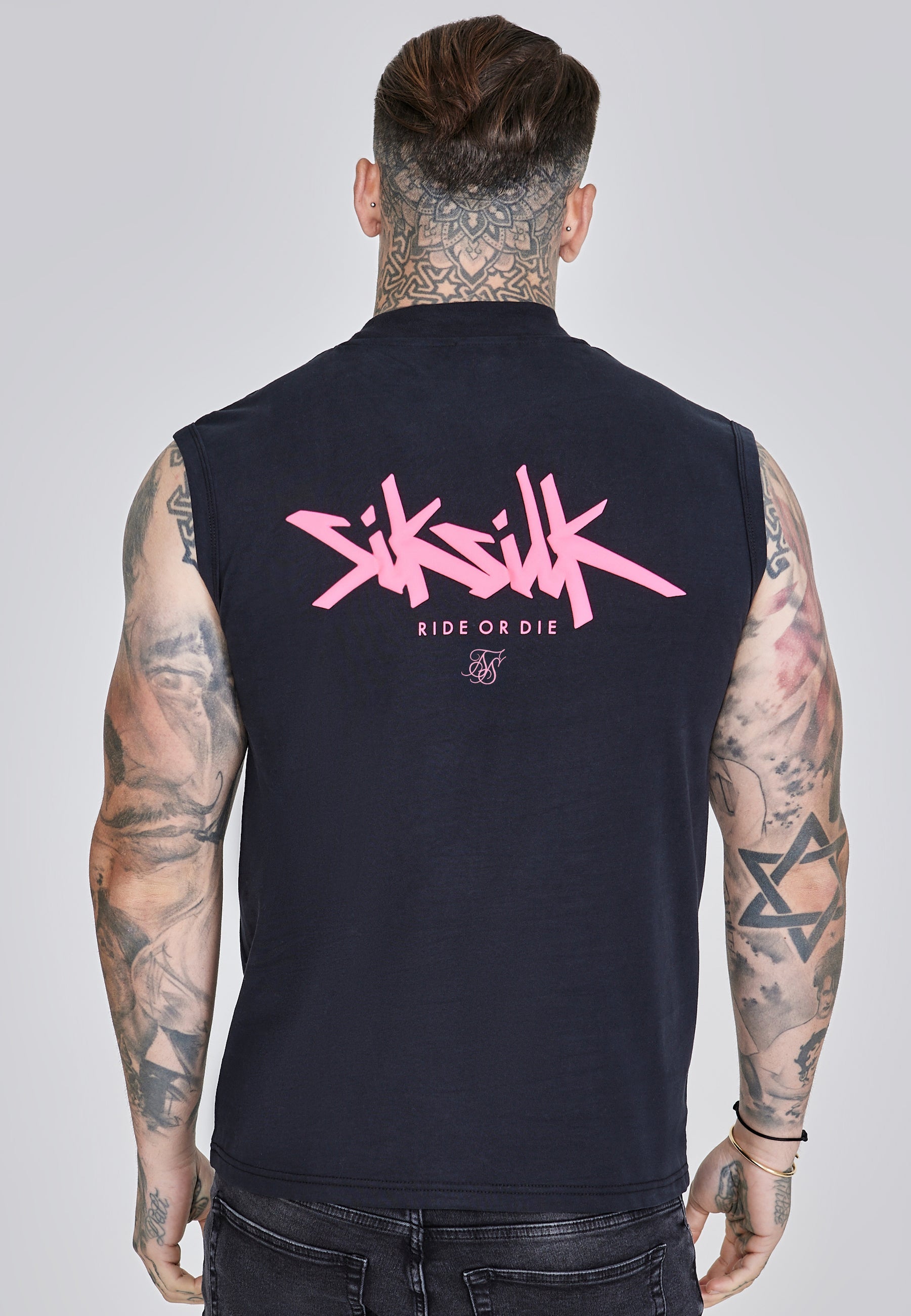 Active Vest in Black, Pink T-Shirts SikSilk