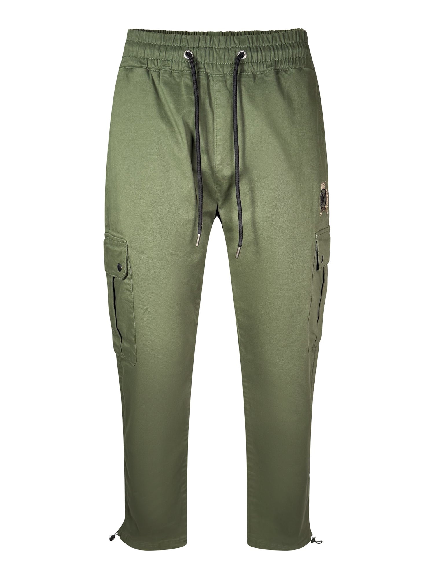 Loose fit cargo pants in khaki green