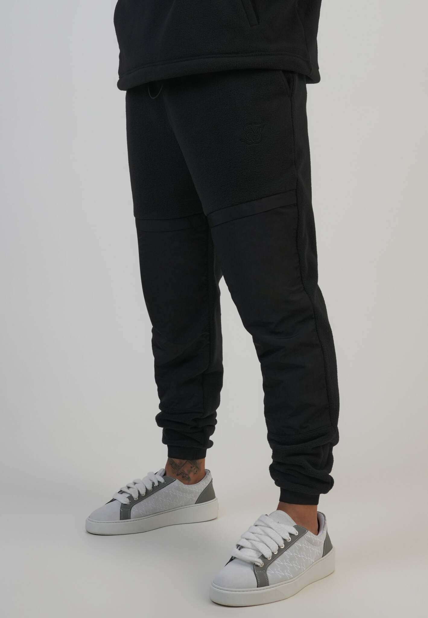 Polar Fleece Joggers in Black Pants SikSilk