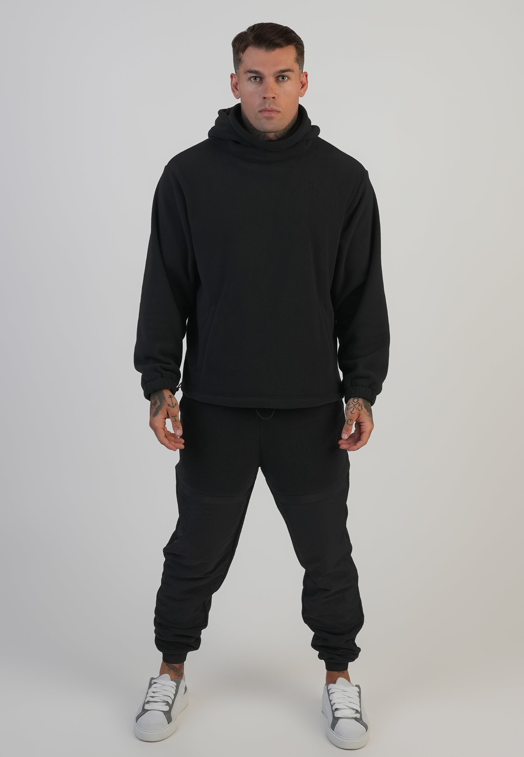 Polar Fleece Hoodie in Black Hoodie SikSilk