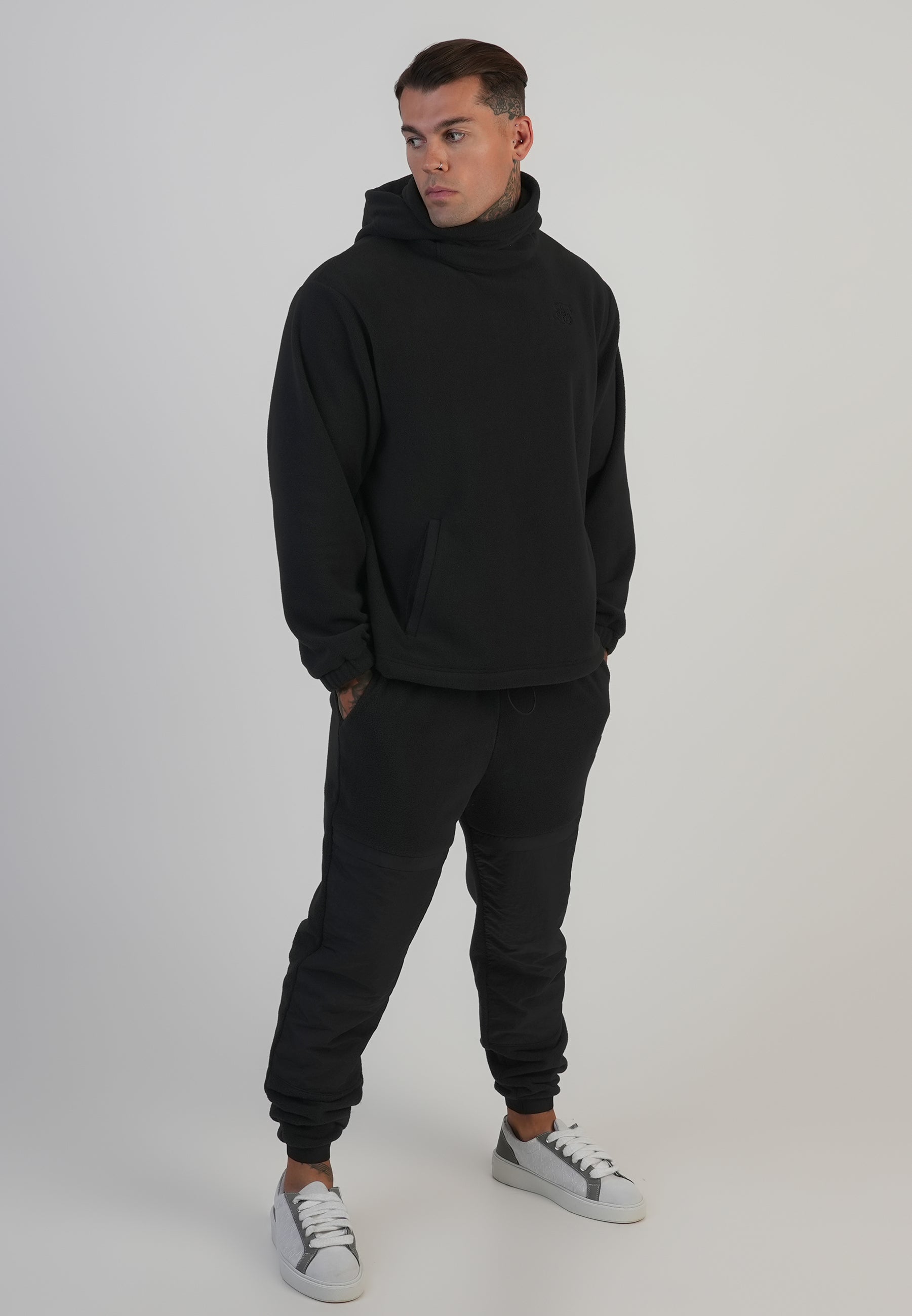Polar Fleece Hoodie in Black Hoodie SikSilk