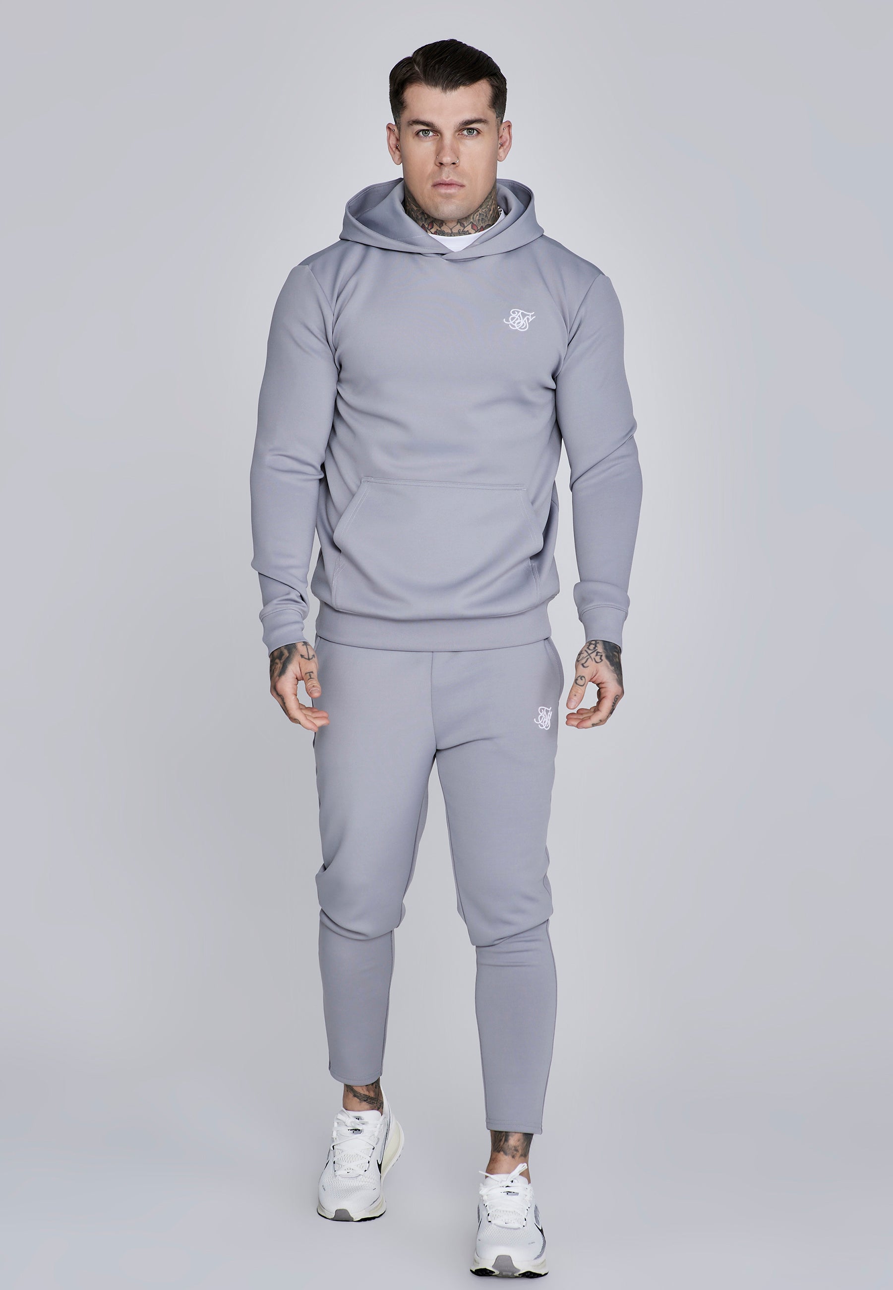 Essentials Poly Hoodie in Grey Hoodie SikSilk