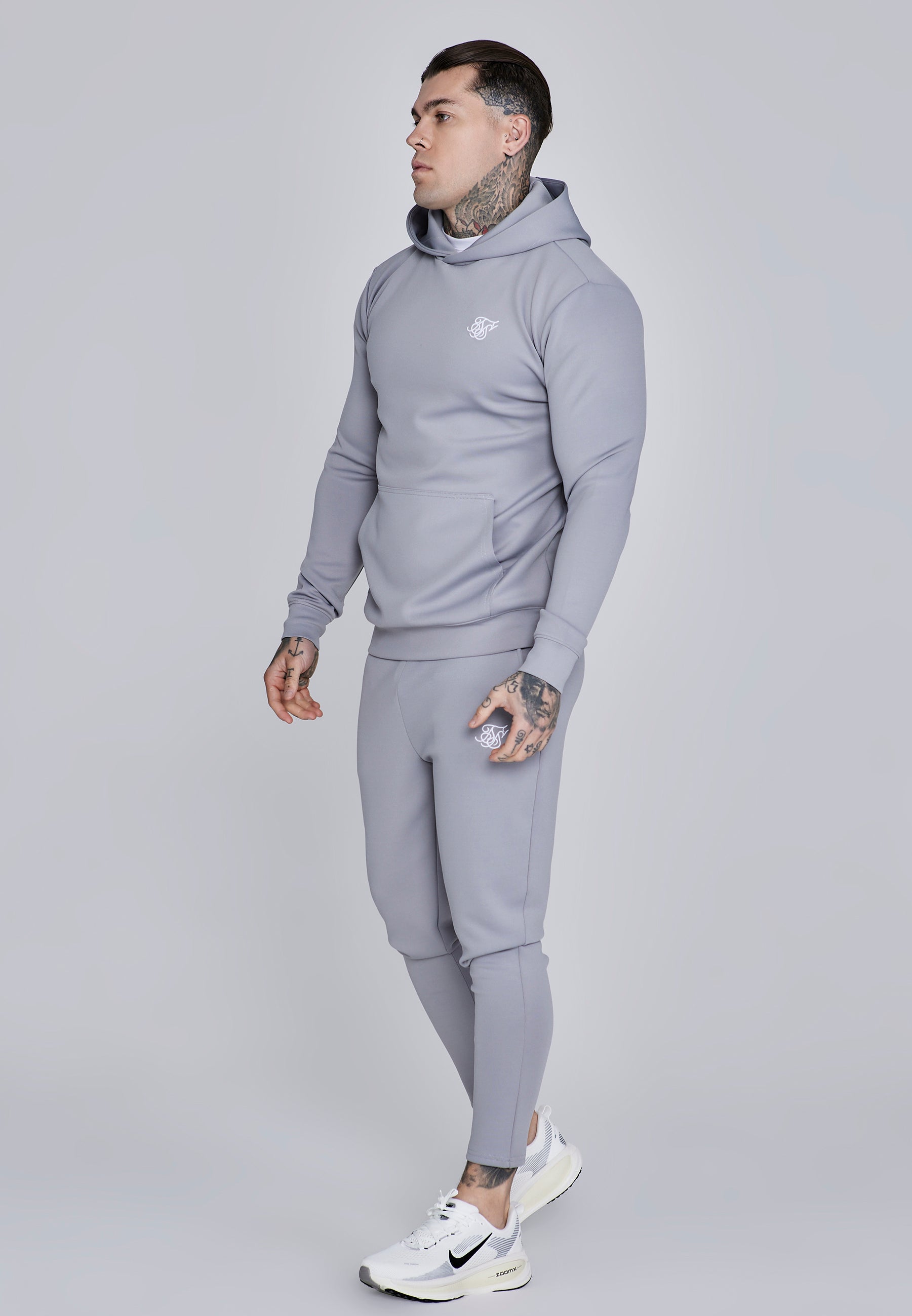Essentials Poly Hoodie in Grey Hoodie SikSilk