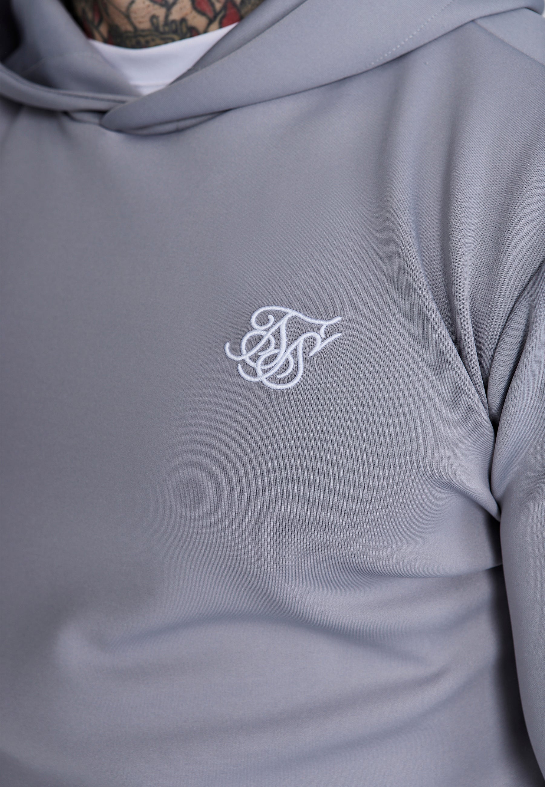 Essentials Poly Hoodie in Grey Hoodie SikSilk
