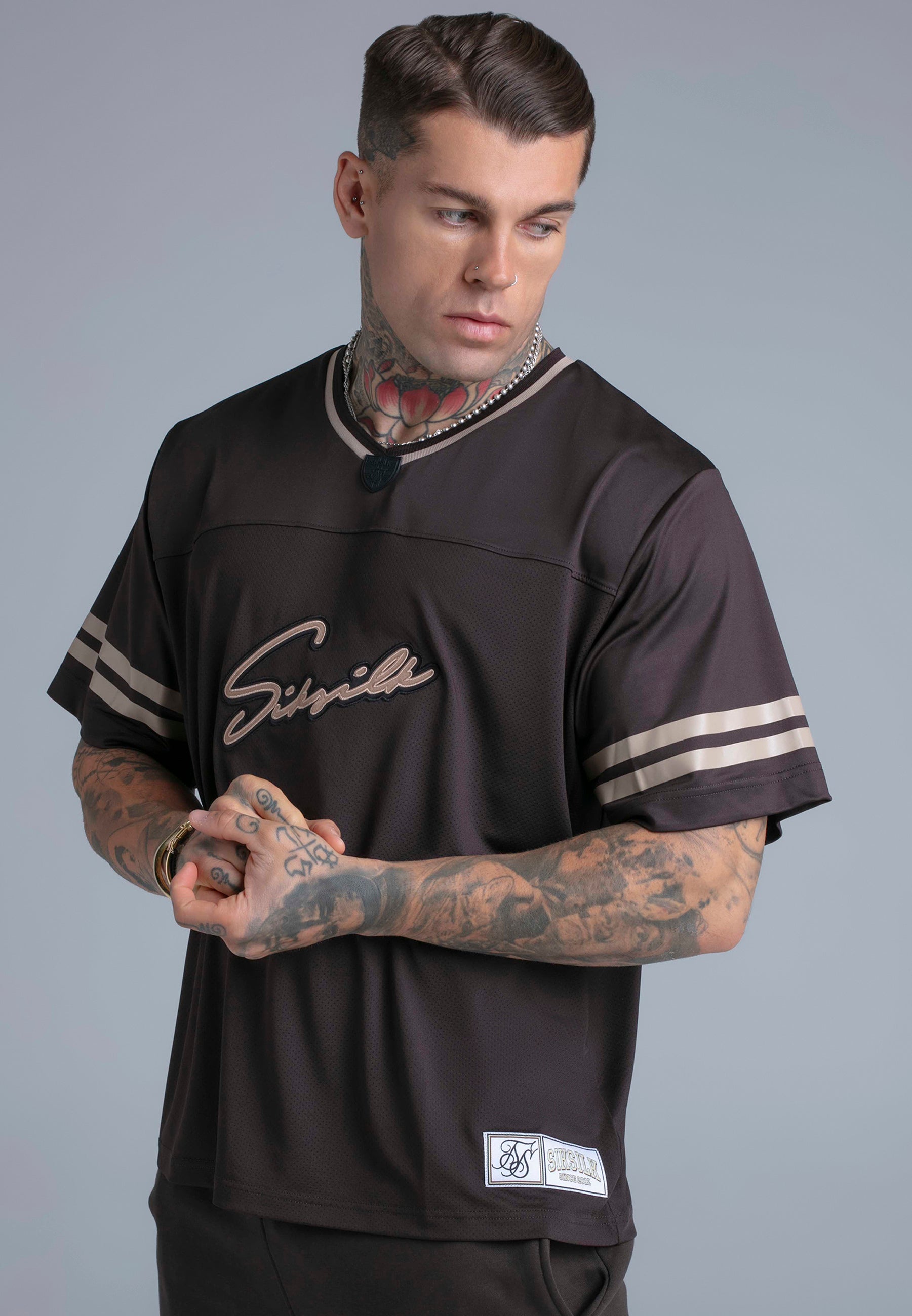 Football T-shirt in brown