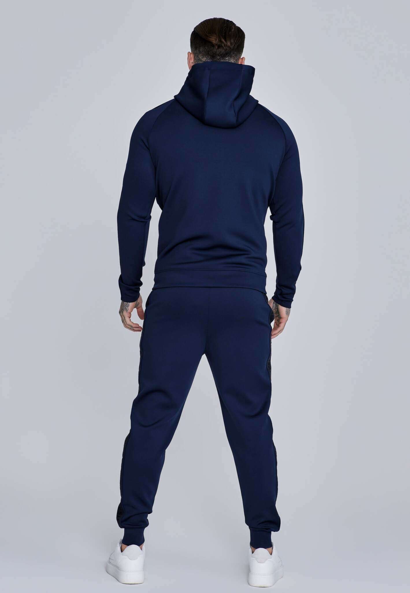 Hoodie And Joggers Set in Navy Sets SikSilk