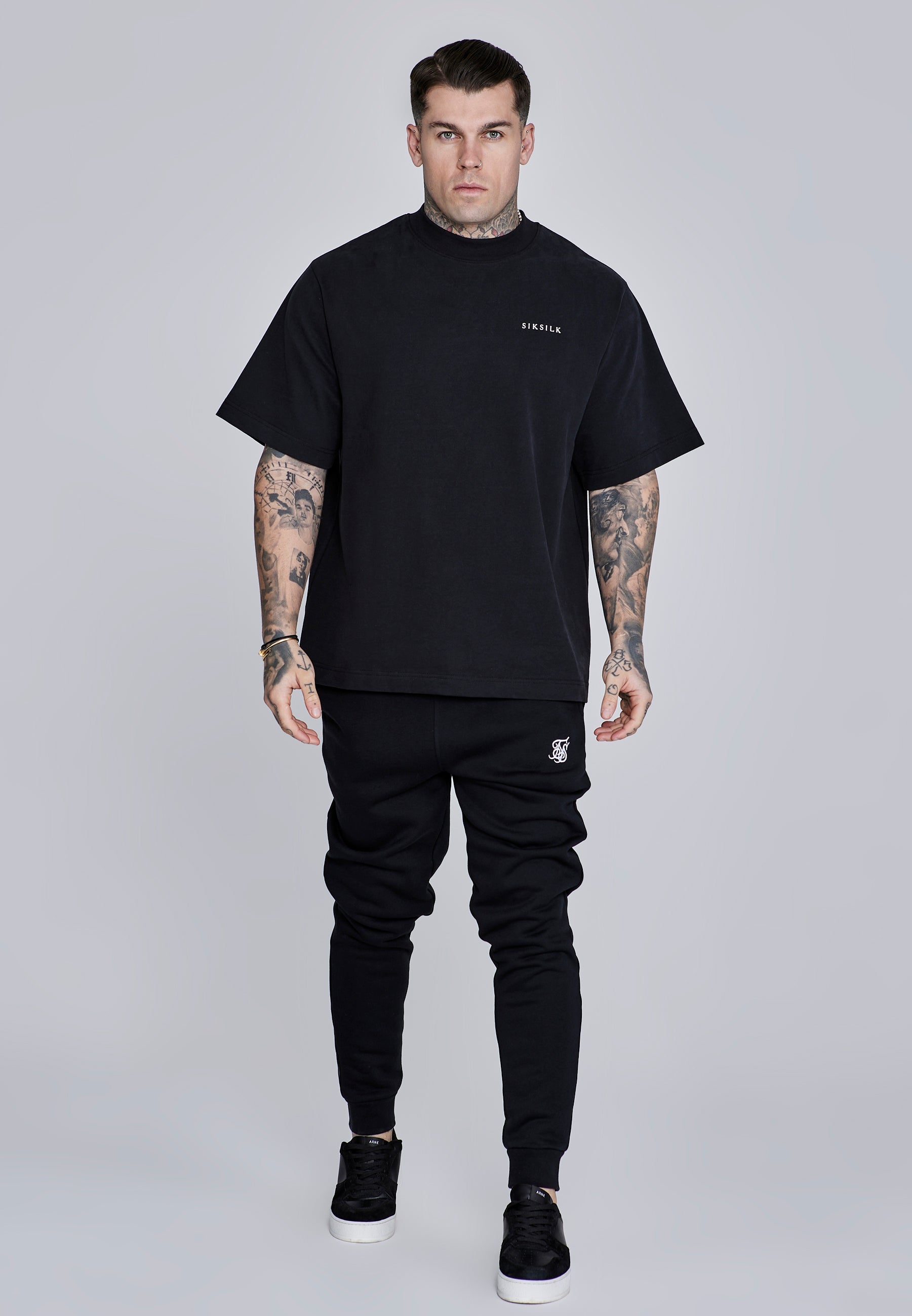 Essentials Joggers in Black Pants SikSilk
