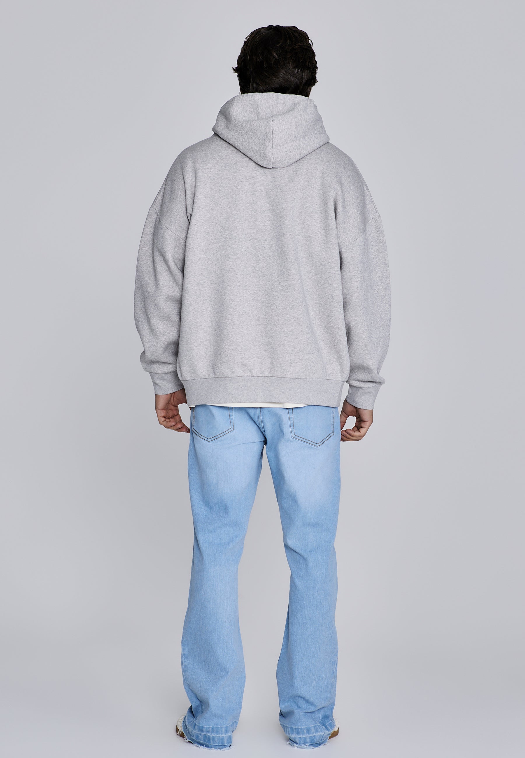 Essentials Full Zip Hoodie in Grey Marl Sweat Jackets SikSilk