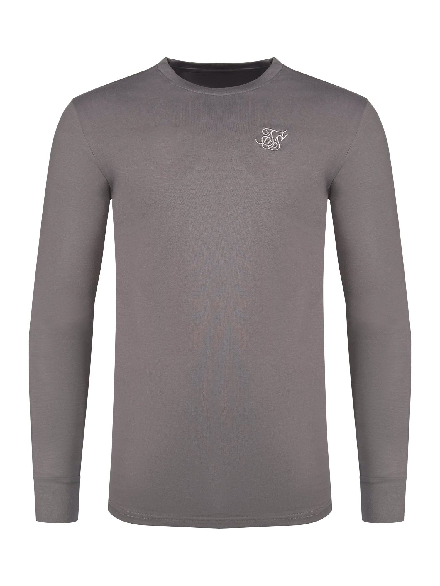 Long Sleeve T-Shirt in Grey T-Shirts SikSilk