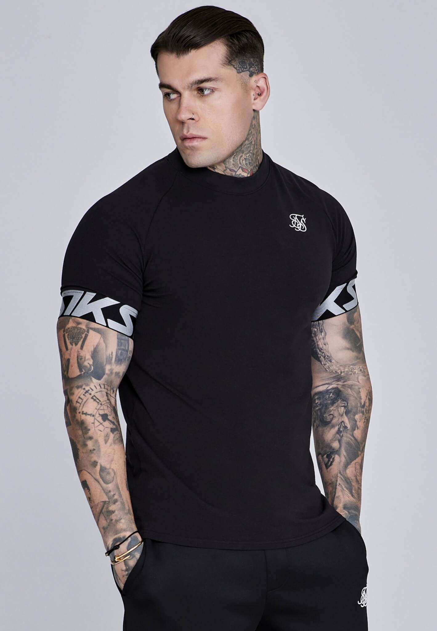 Tech T-Shirt in Black T-Shirts SikSilk
