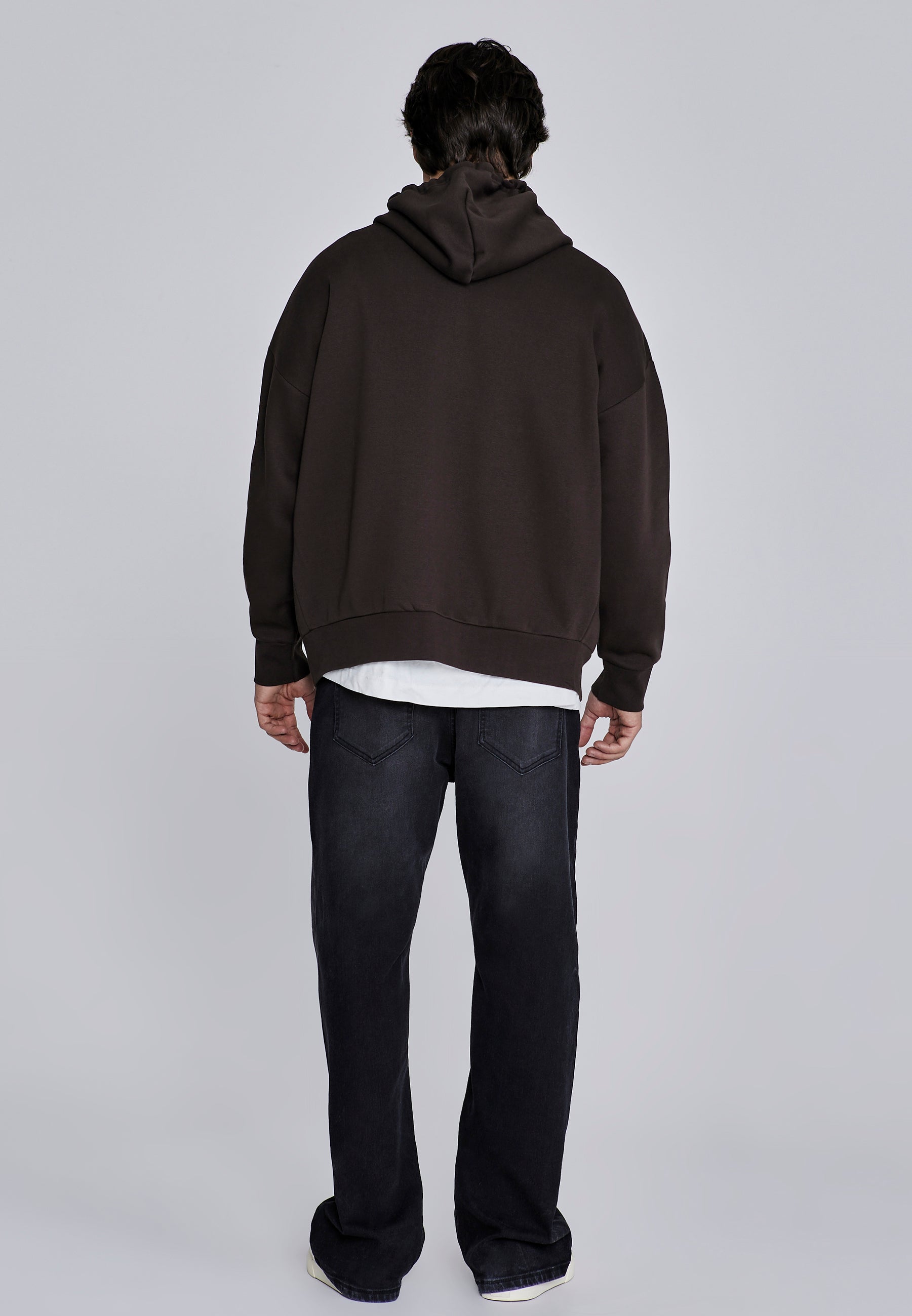 Essentials Full Zip Hoodie in Brown Sweat Jackets SikSilk