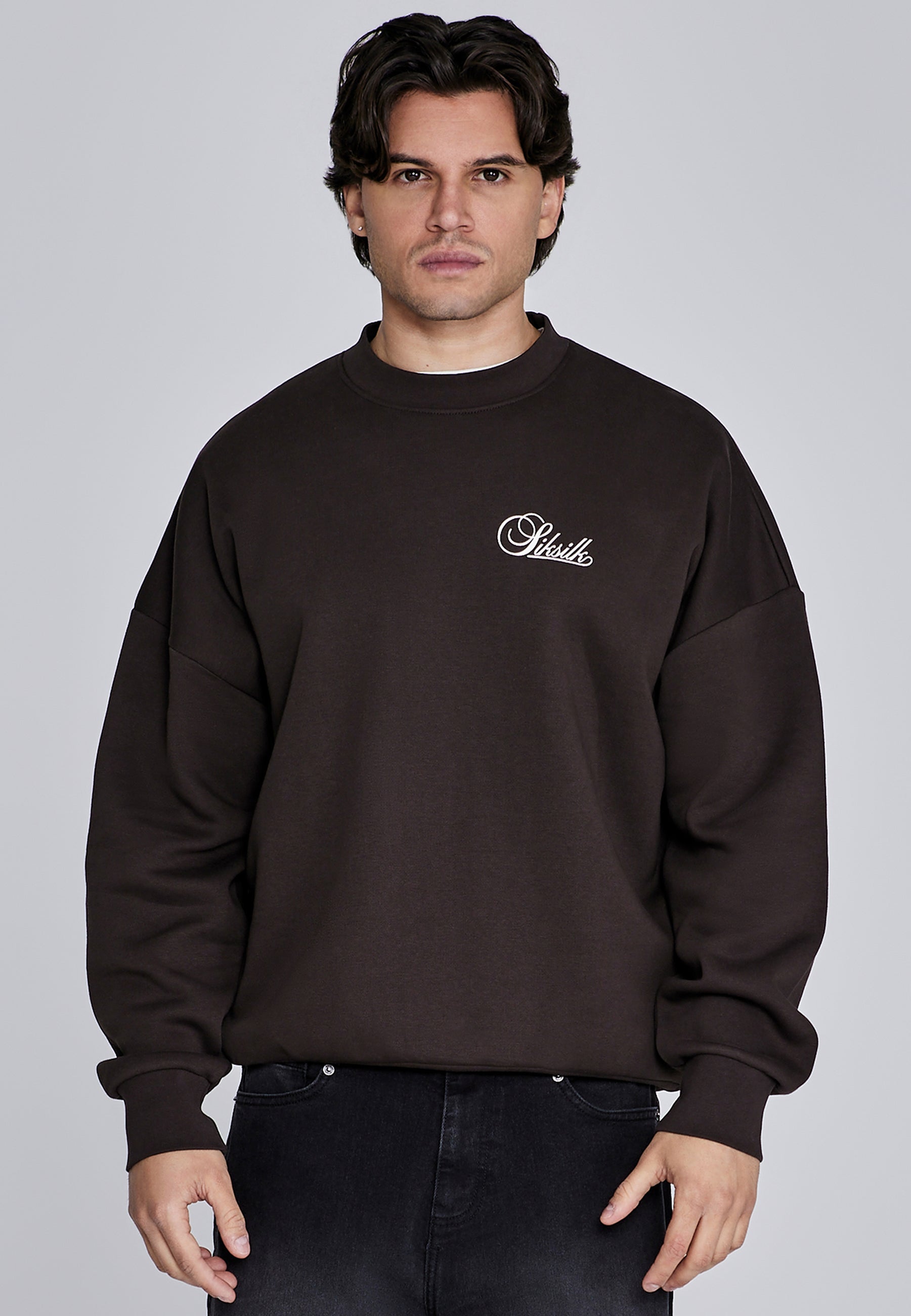 Essentials Sweater in Brown Sweatshirts SikSilk
