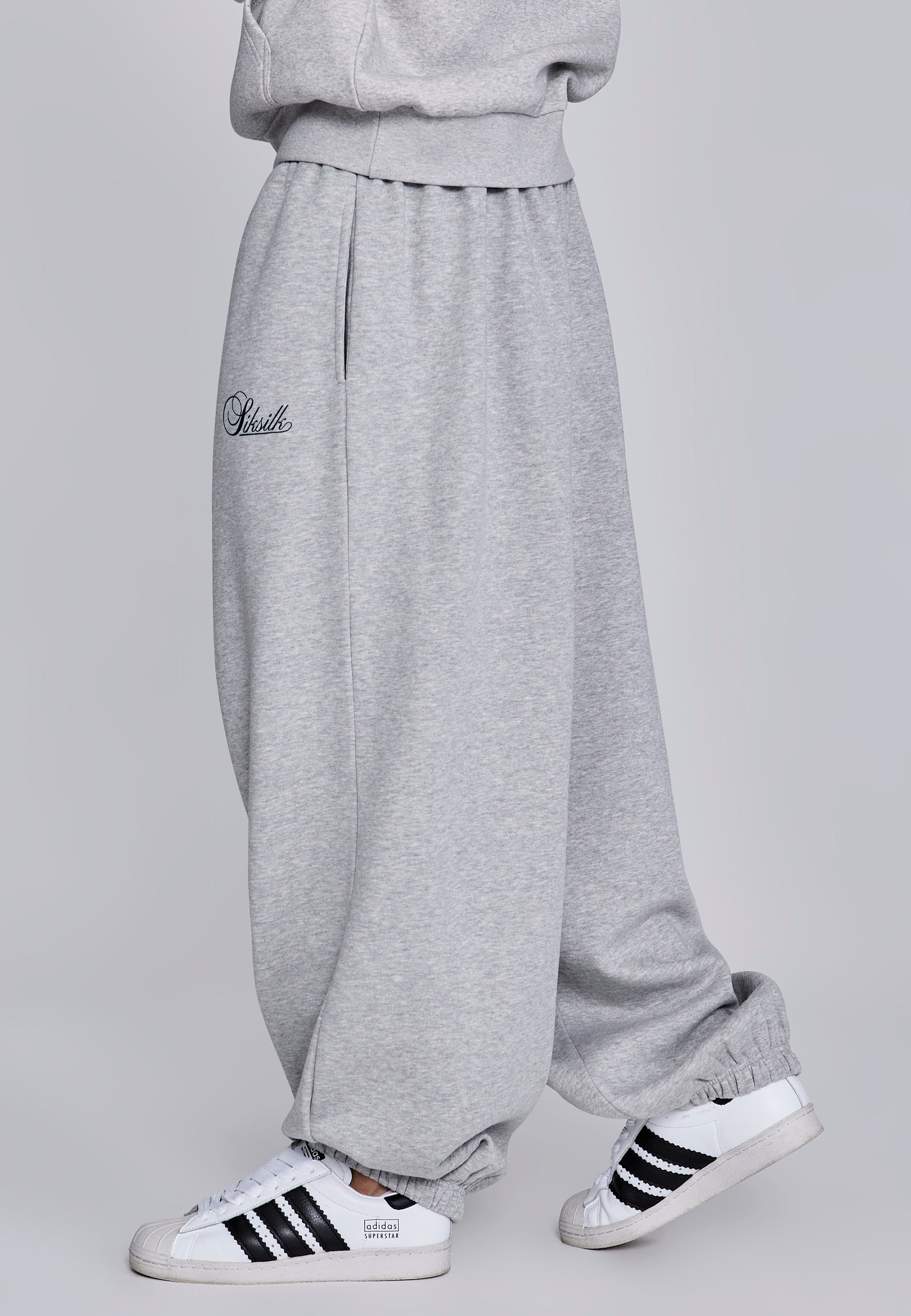 Essentials Joggers in Grey Marl Pants SikSilk
