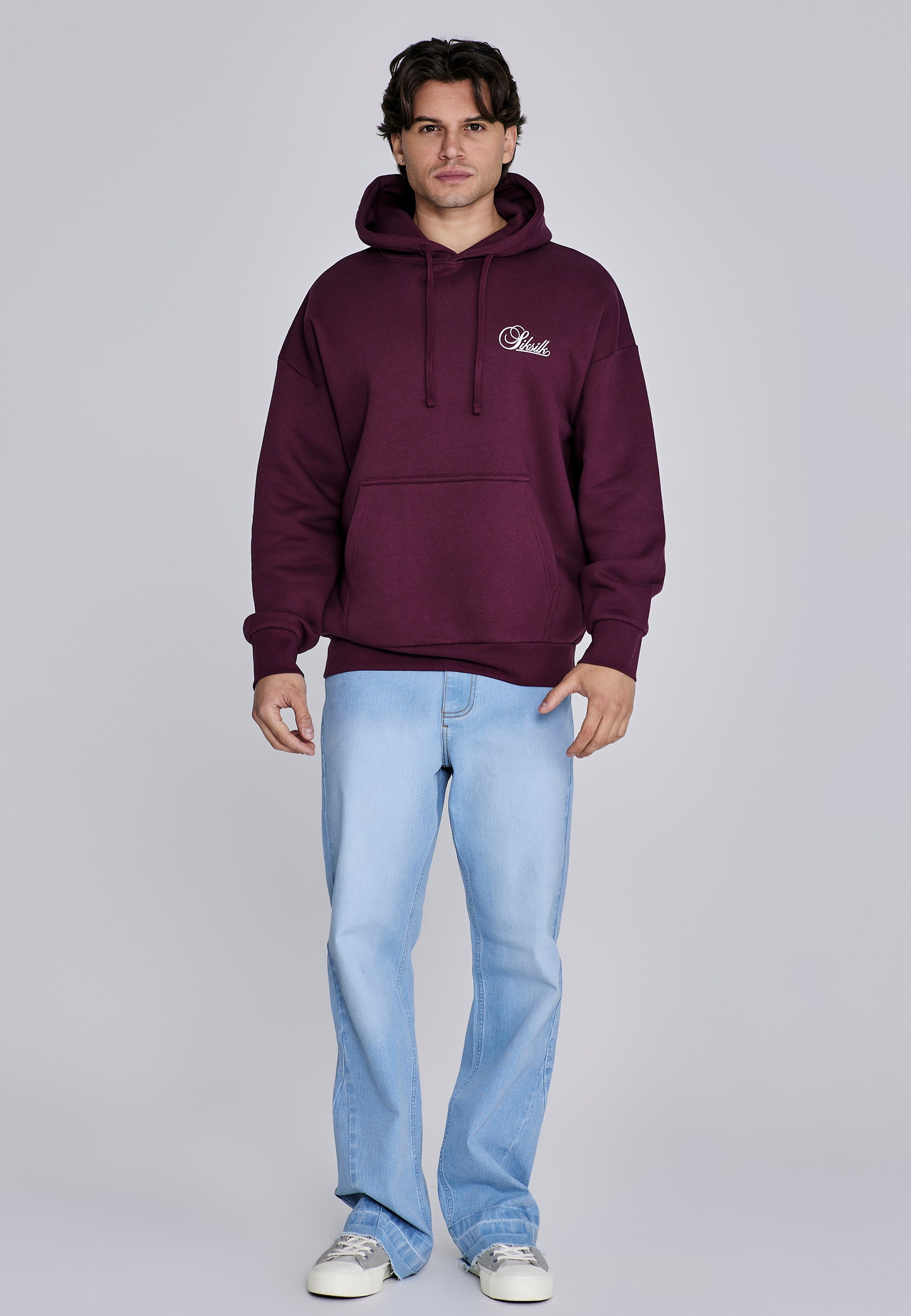 Essentials Hoodie in Burgundy Hoodie SikSilk