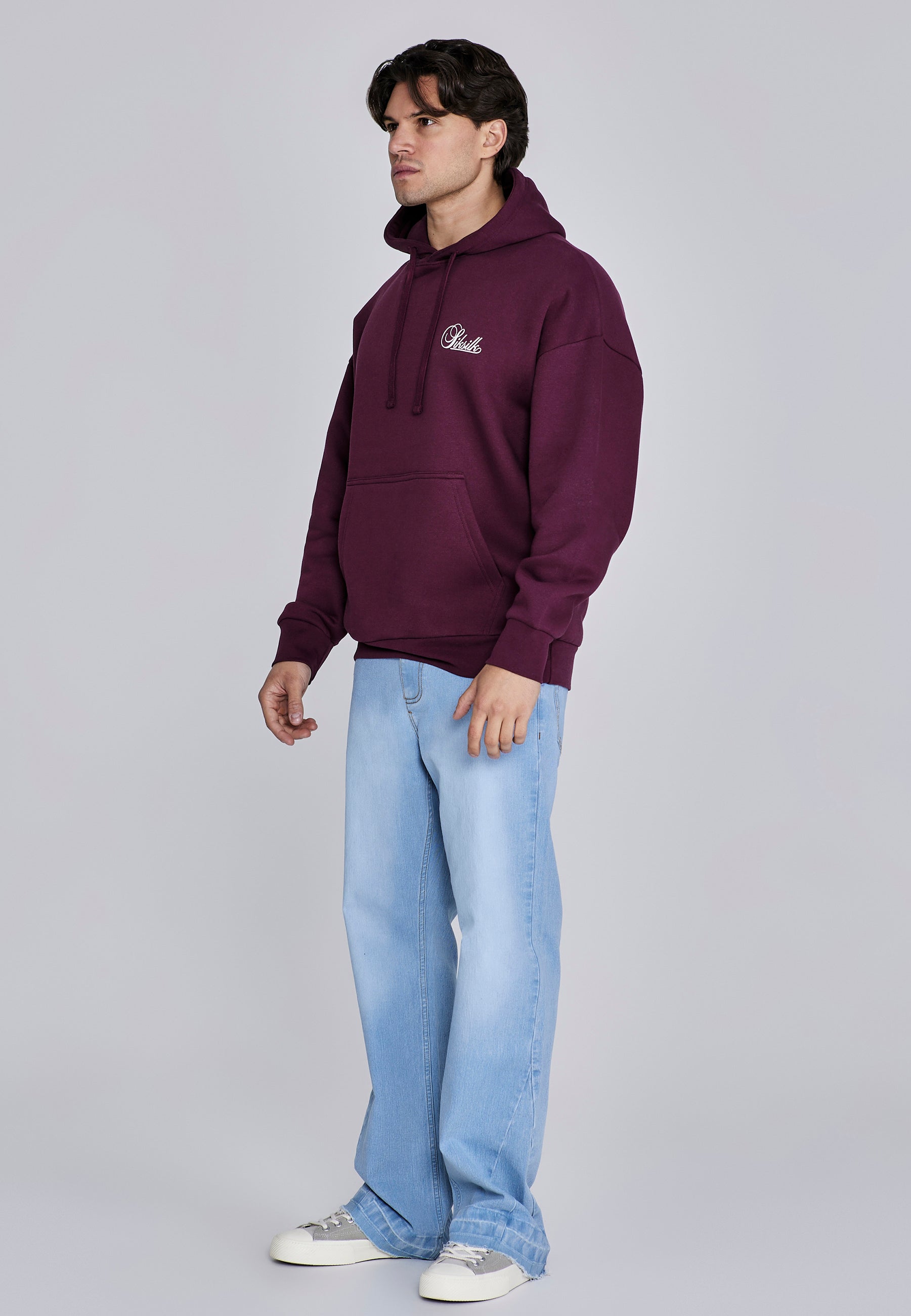 Essentials Hoodie in Burgundy Hoodie SikSilk