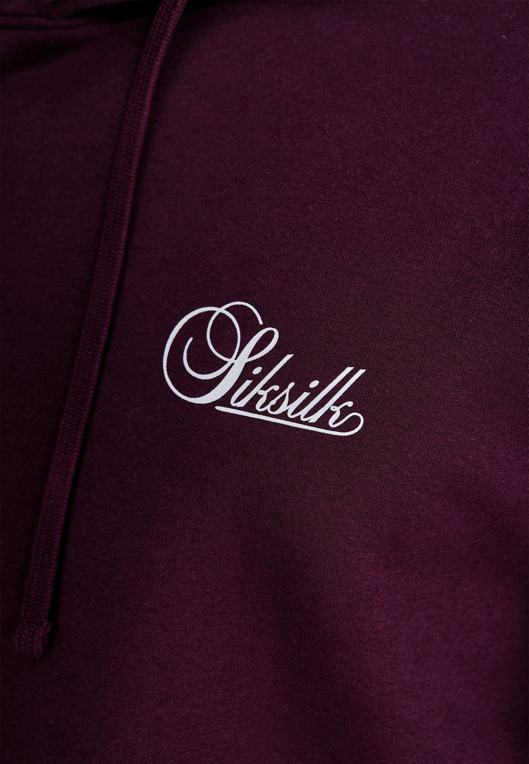 Essentials Hoodie in Burgundy Hoodie SikSilk