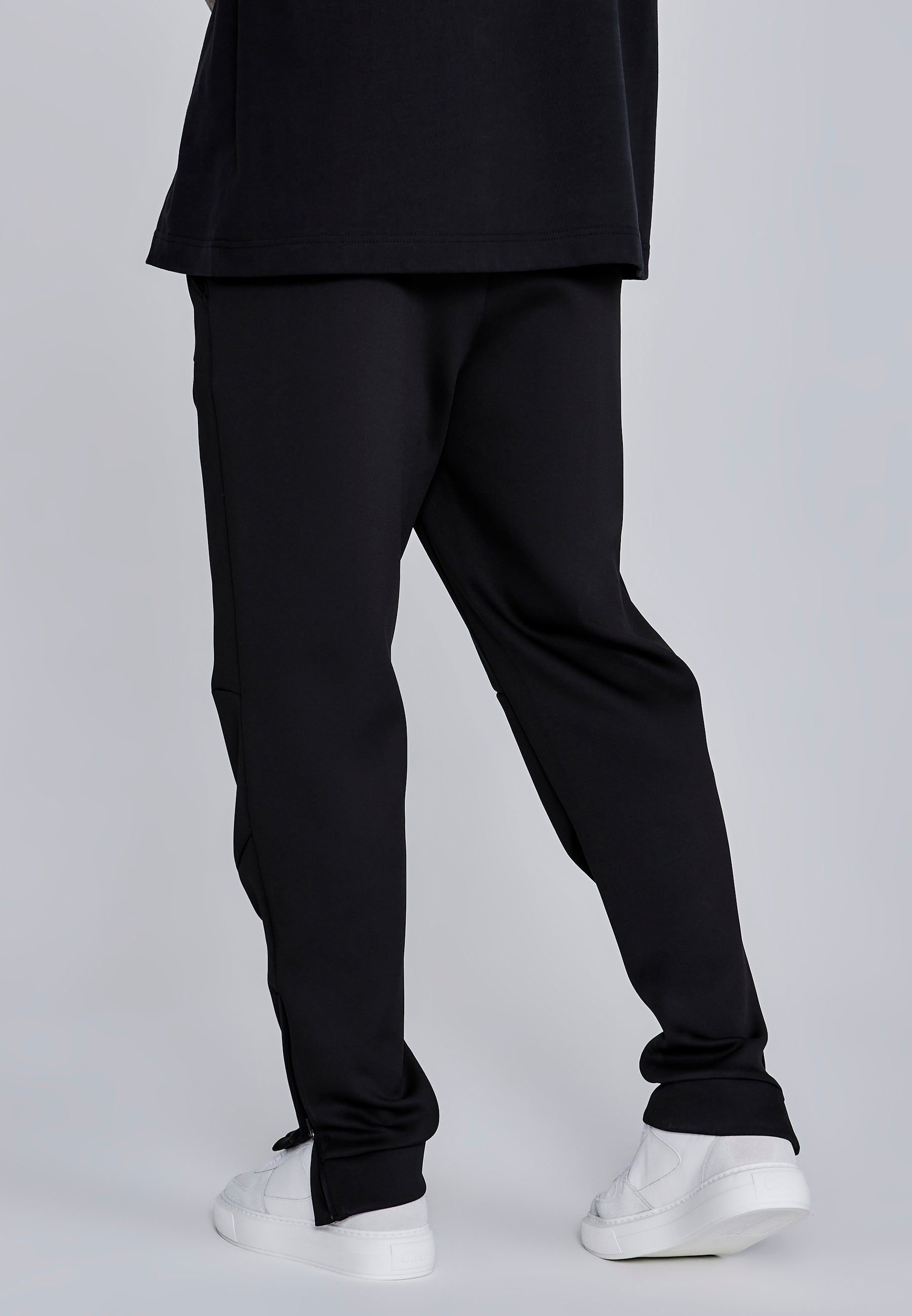 Essentials Poly Joggers in Black Pants SikSilk