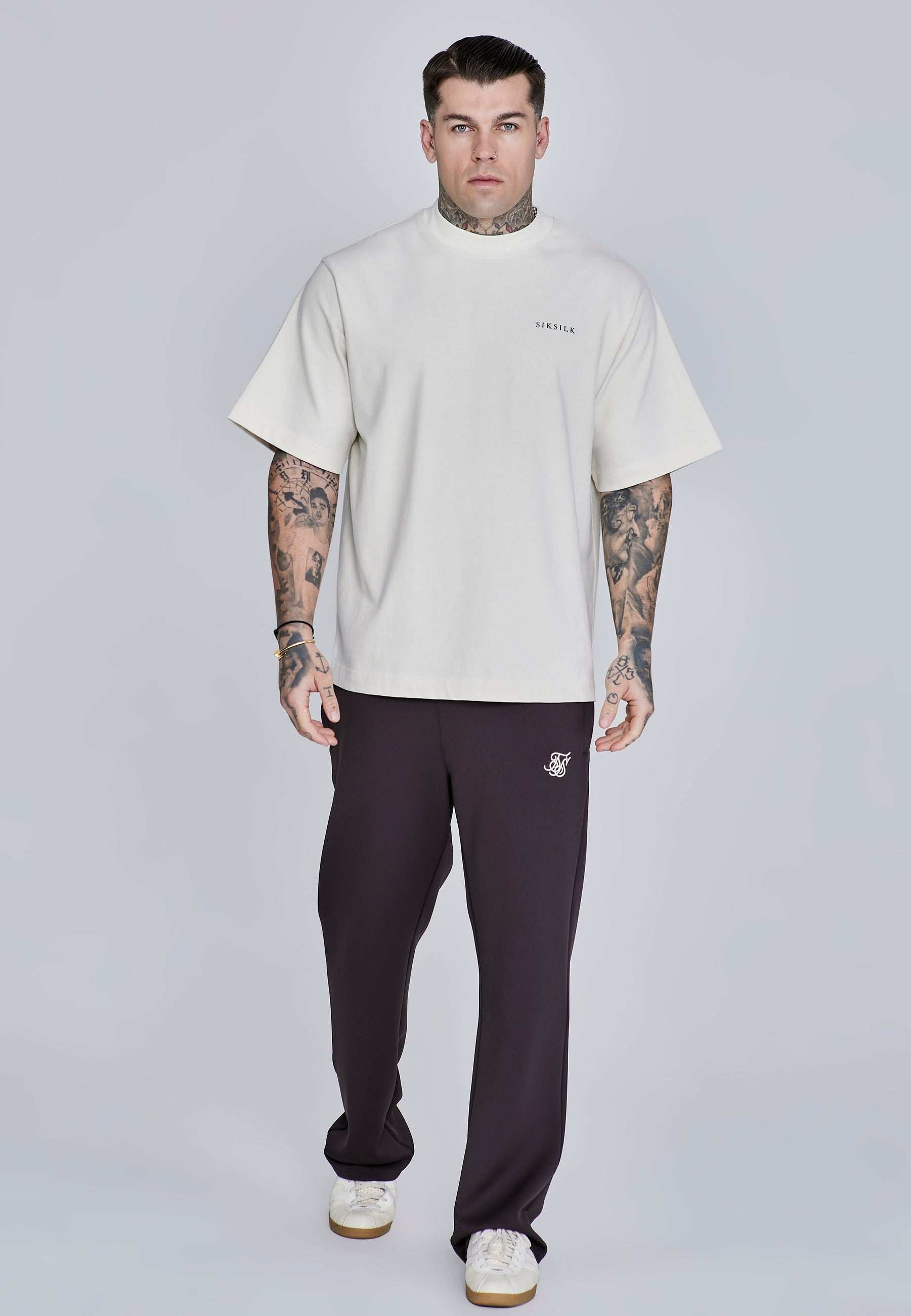 Essentials Poly Track Pants in Brown Pants SikSilk