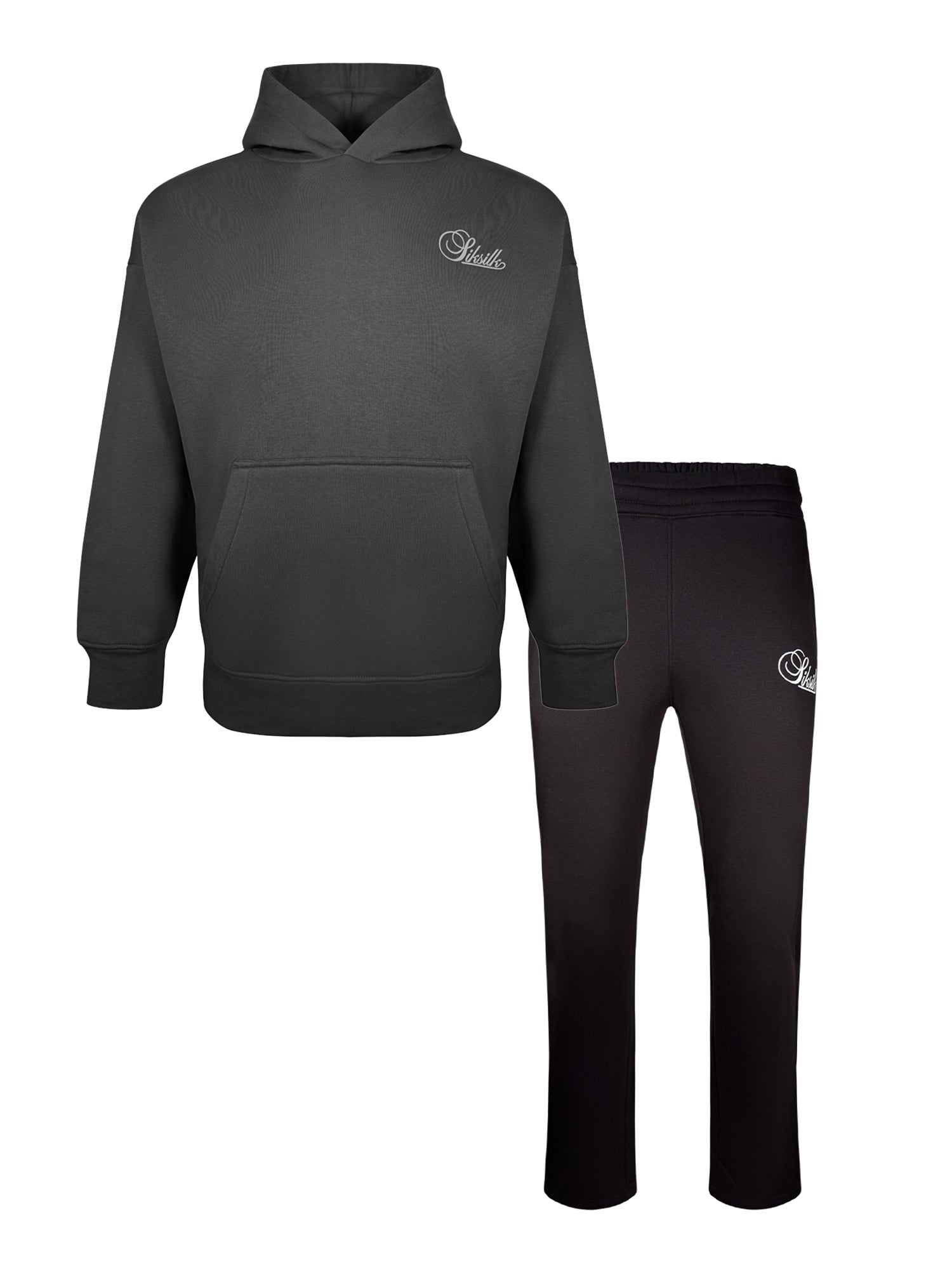 Hoodie and Joggers Set in Black Sets SikSilk