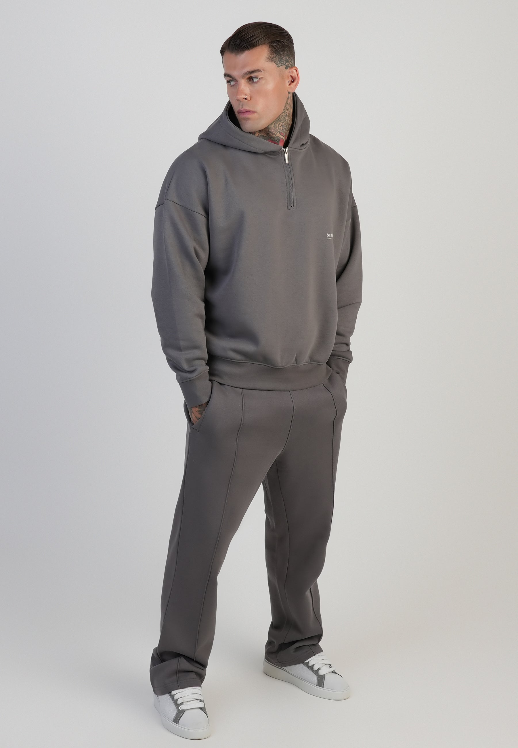 Graphic Hoodie in Grey Hoodie SikSilk