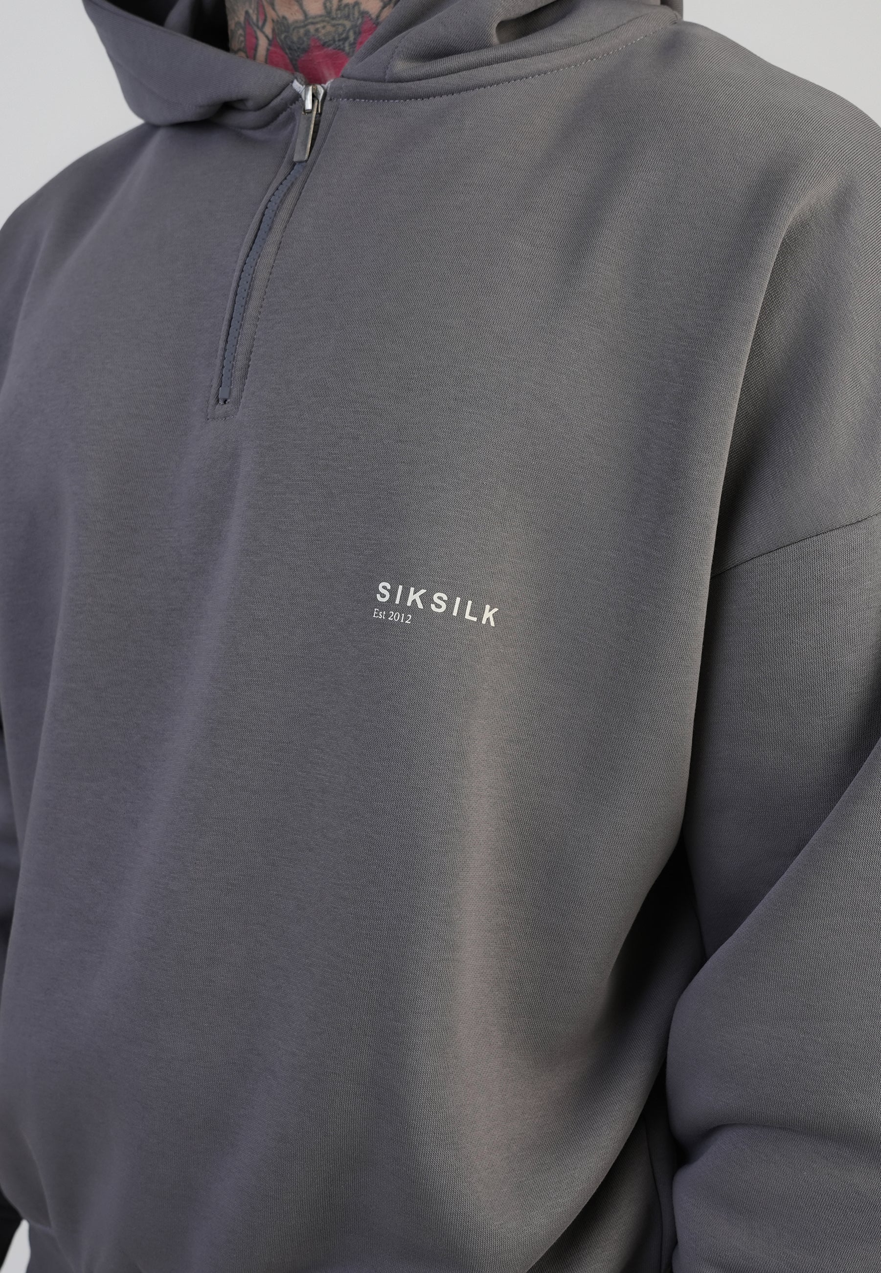 Graphic Hoodie in Grey Hoodie SikSilk