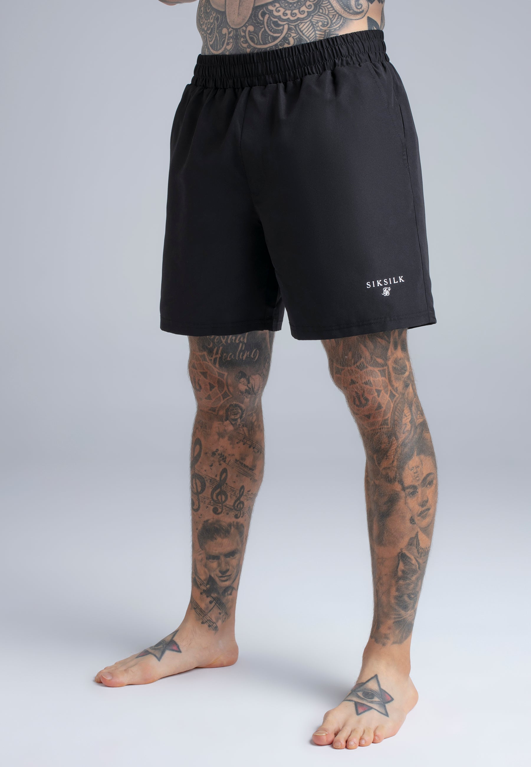 Swim Shorts in Black Swimming trunks SikSilk