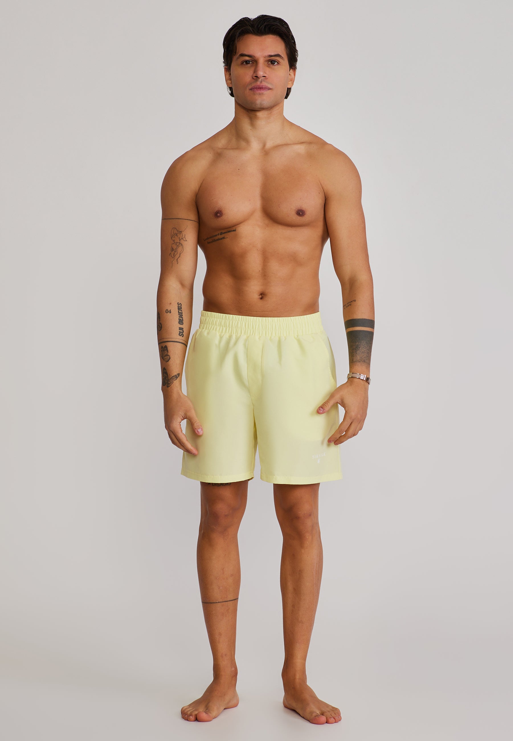 Swim shorts in yellow Swim trunks SikSilk