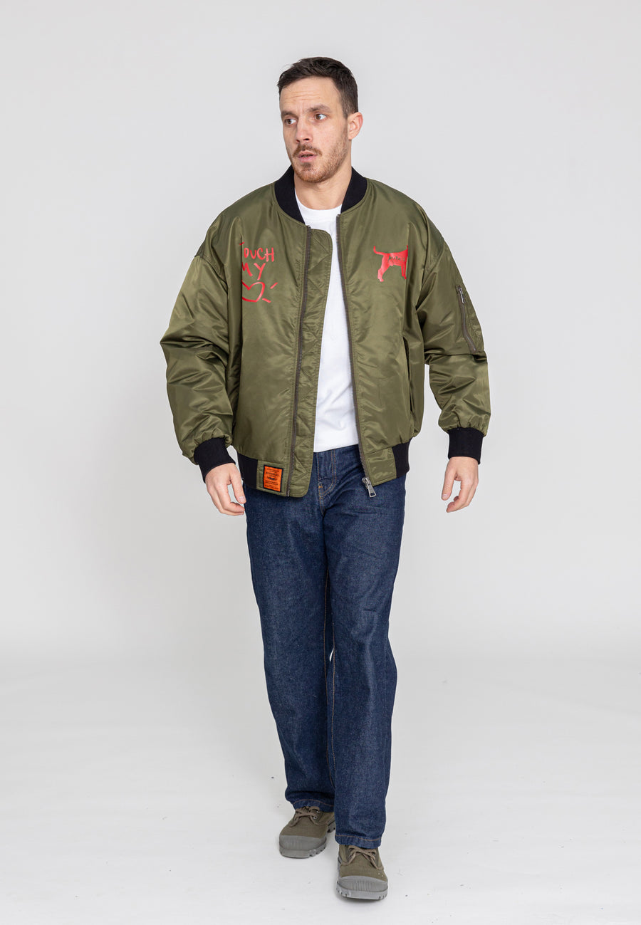 Stay Beautiful M Bomber Jacket in Kaki Jackets Bombers Original