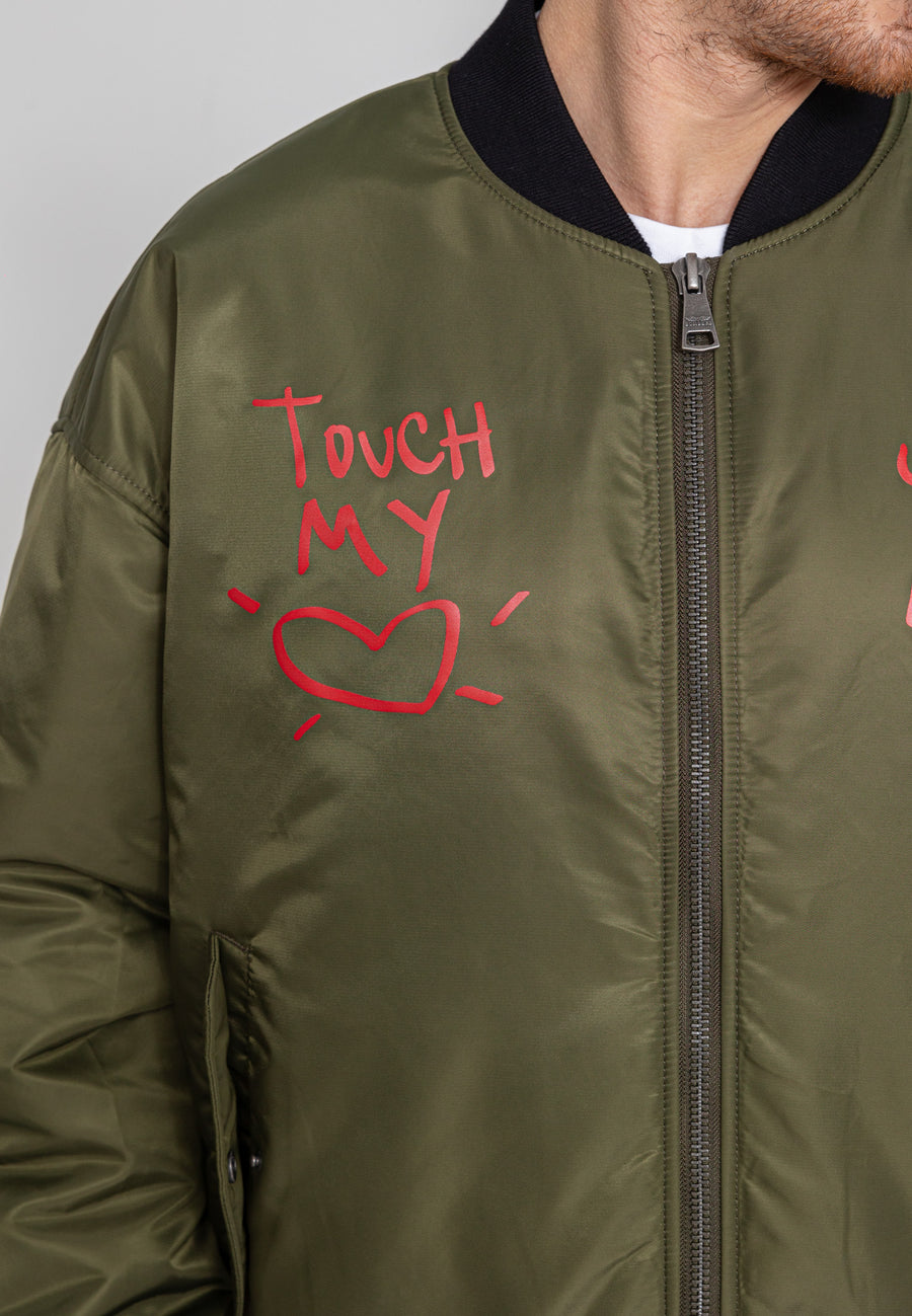 Stay Beautiful M Bomber Jacket in Kaki Jackets Bombers Original