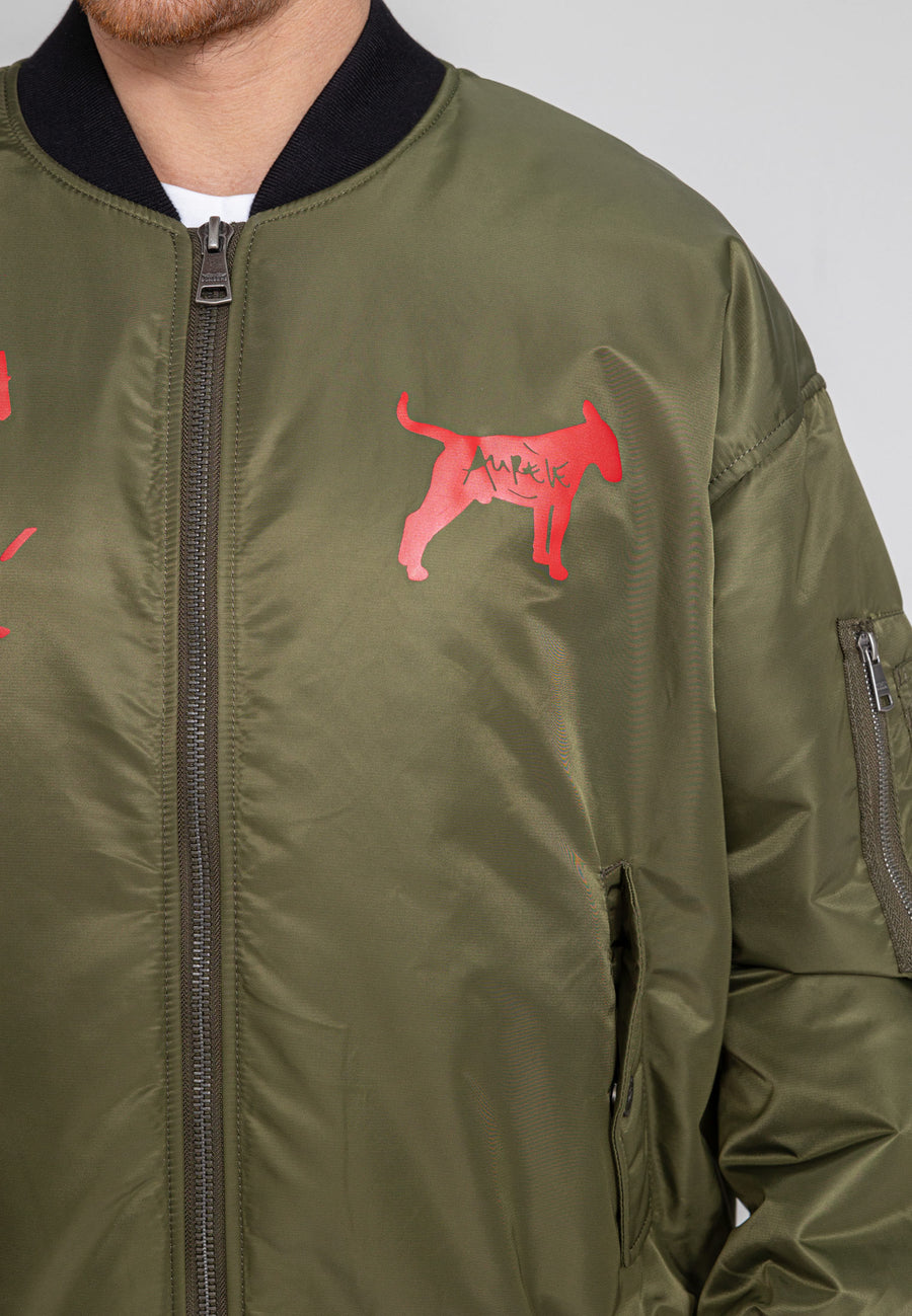 Stay Beautiful M Bomber Jacket in Kaki Jackets Bombers Original