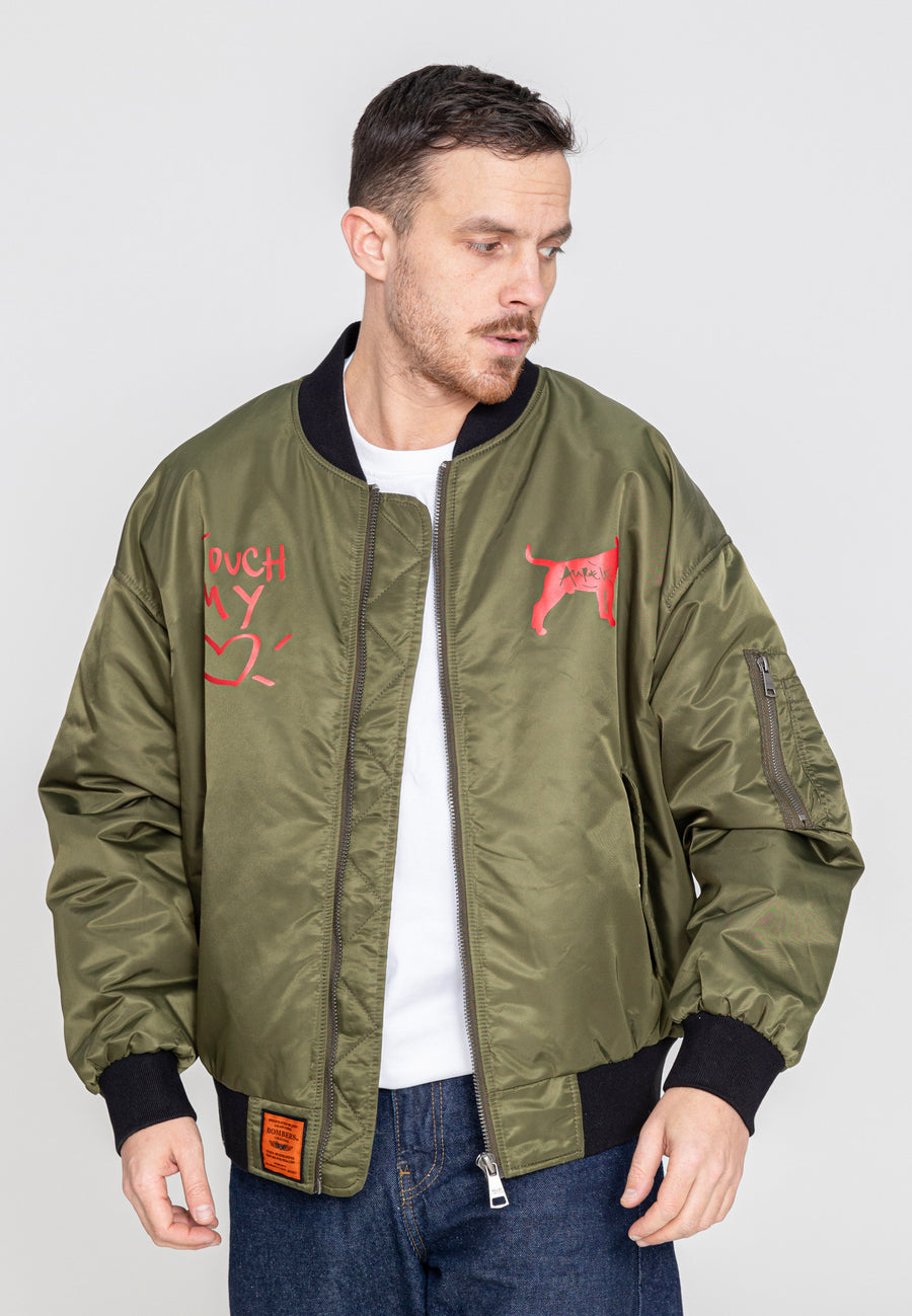 Stay Beautiful M Bomber Jacket in Kaki Jackets Bombers Original