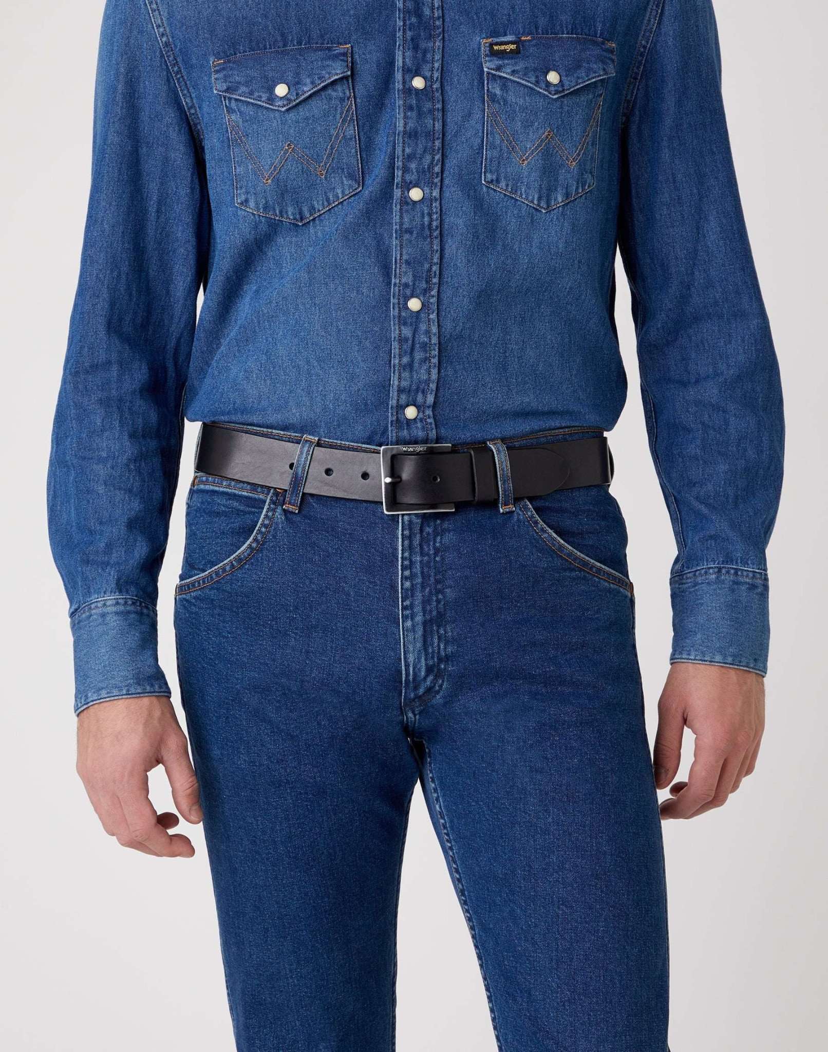 Cable Buckle Belt in Black Belt Wrangler