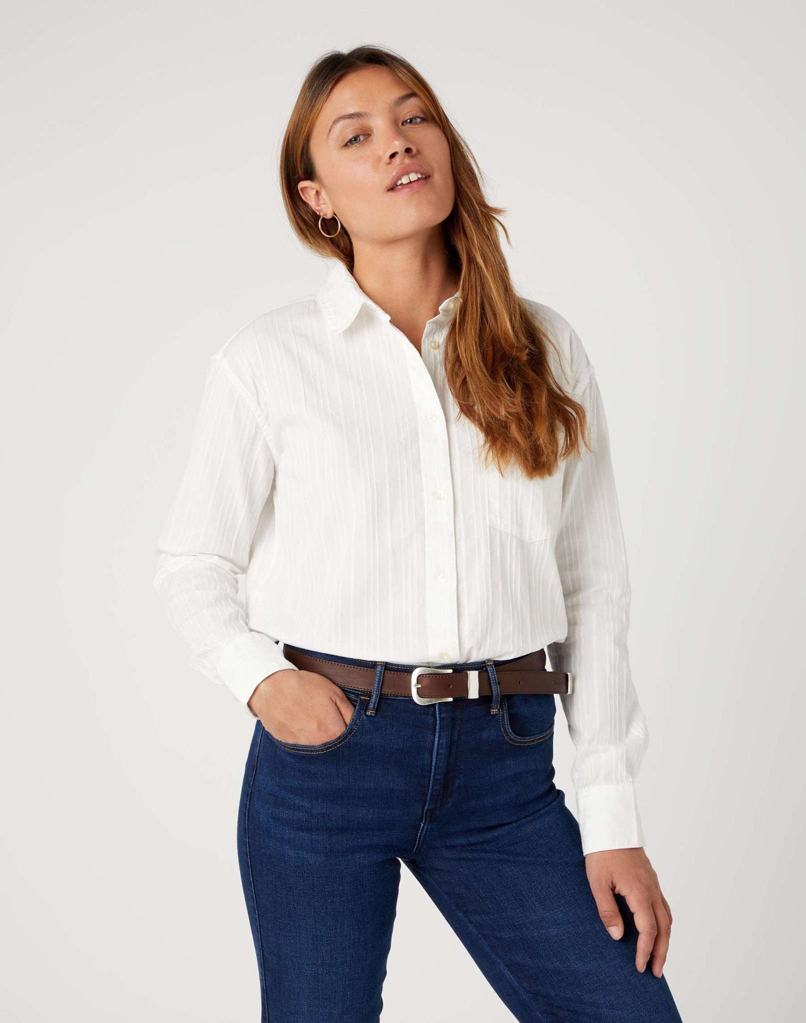 Leather Belt in Brown Belt Wrangler