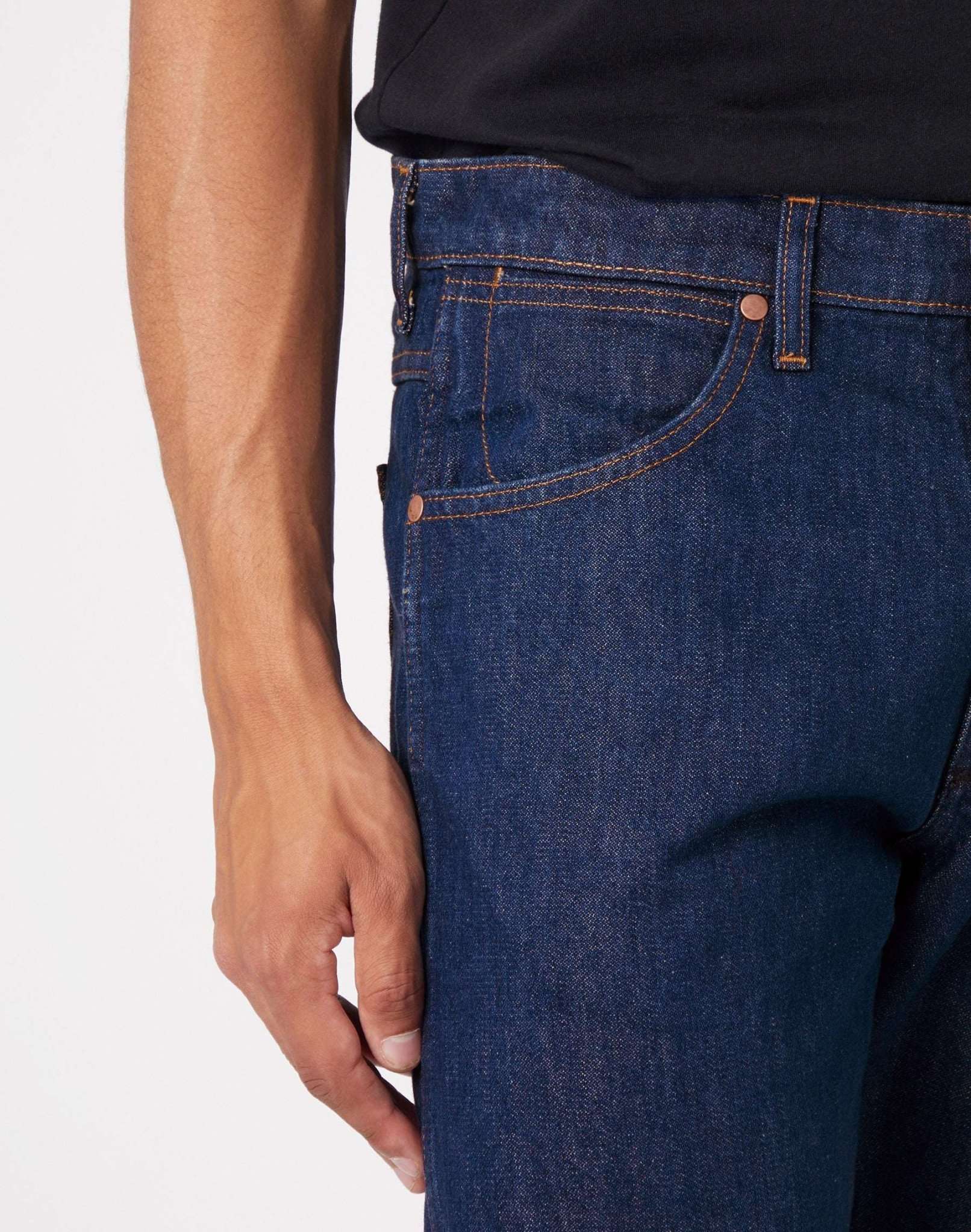 Frontier in Wrangler Blue Jeans Wrangler