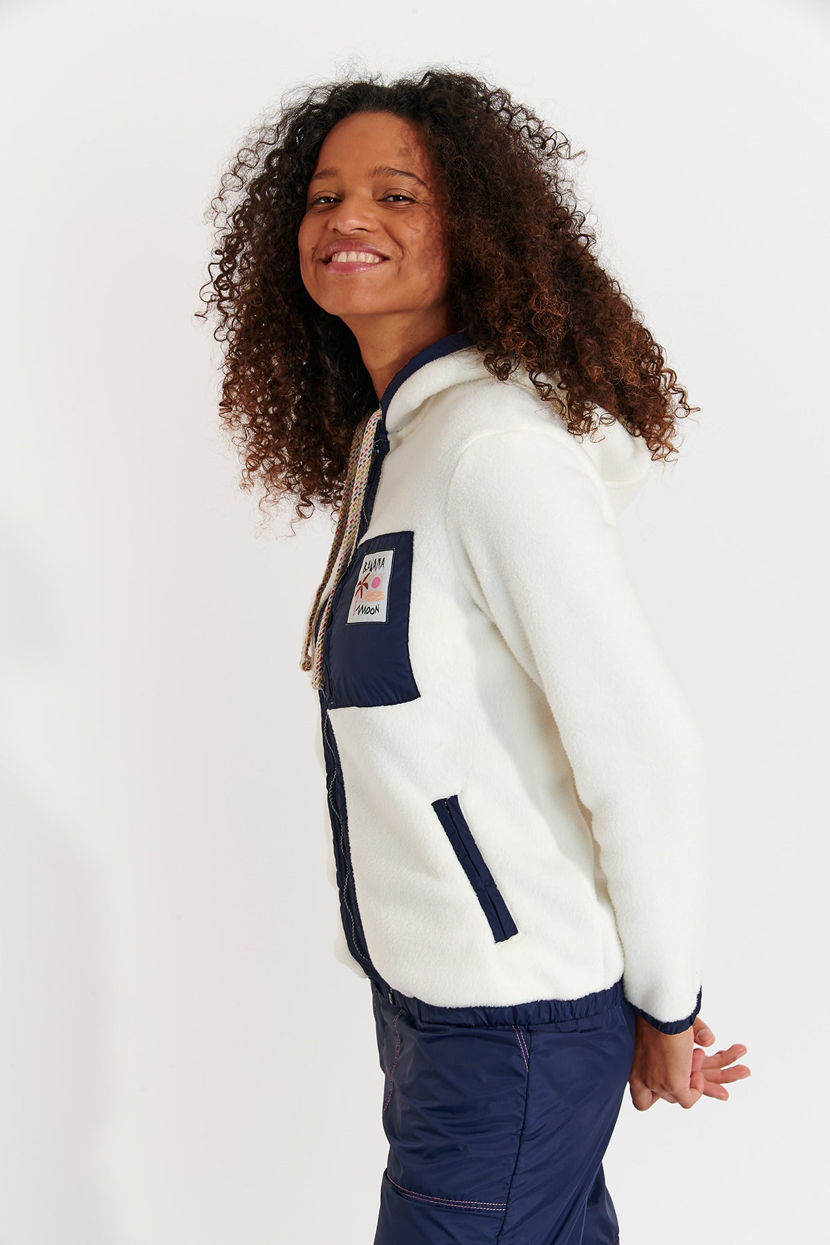 WARREN-BRICHILL fleece jacket in ecru Jackets Banana Moon