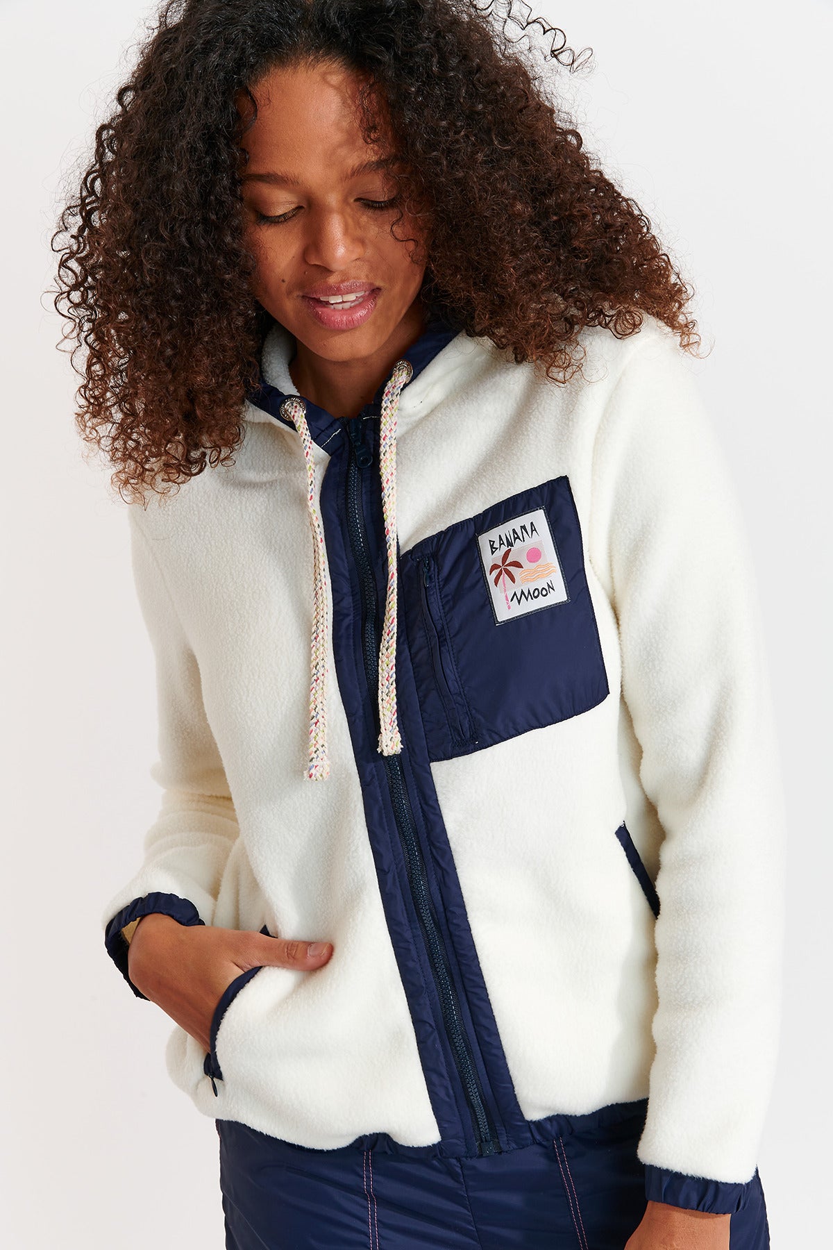WARREN-BRICHILL fleece jacket in ecru Jackets Banana Moon