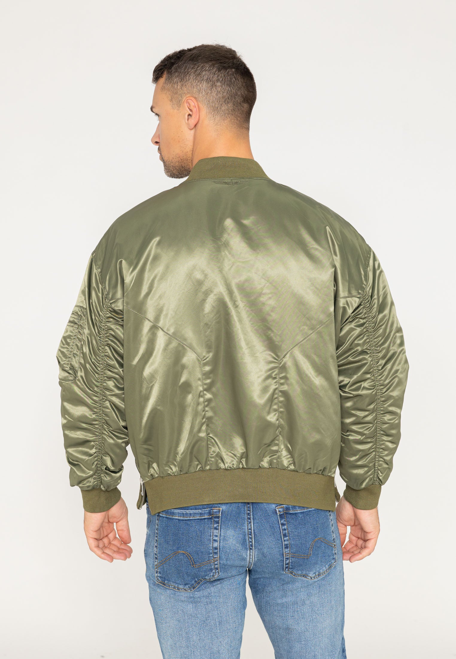 Wavy U bomber jacket in kaki Jackets Bombers Original