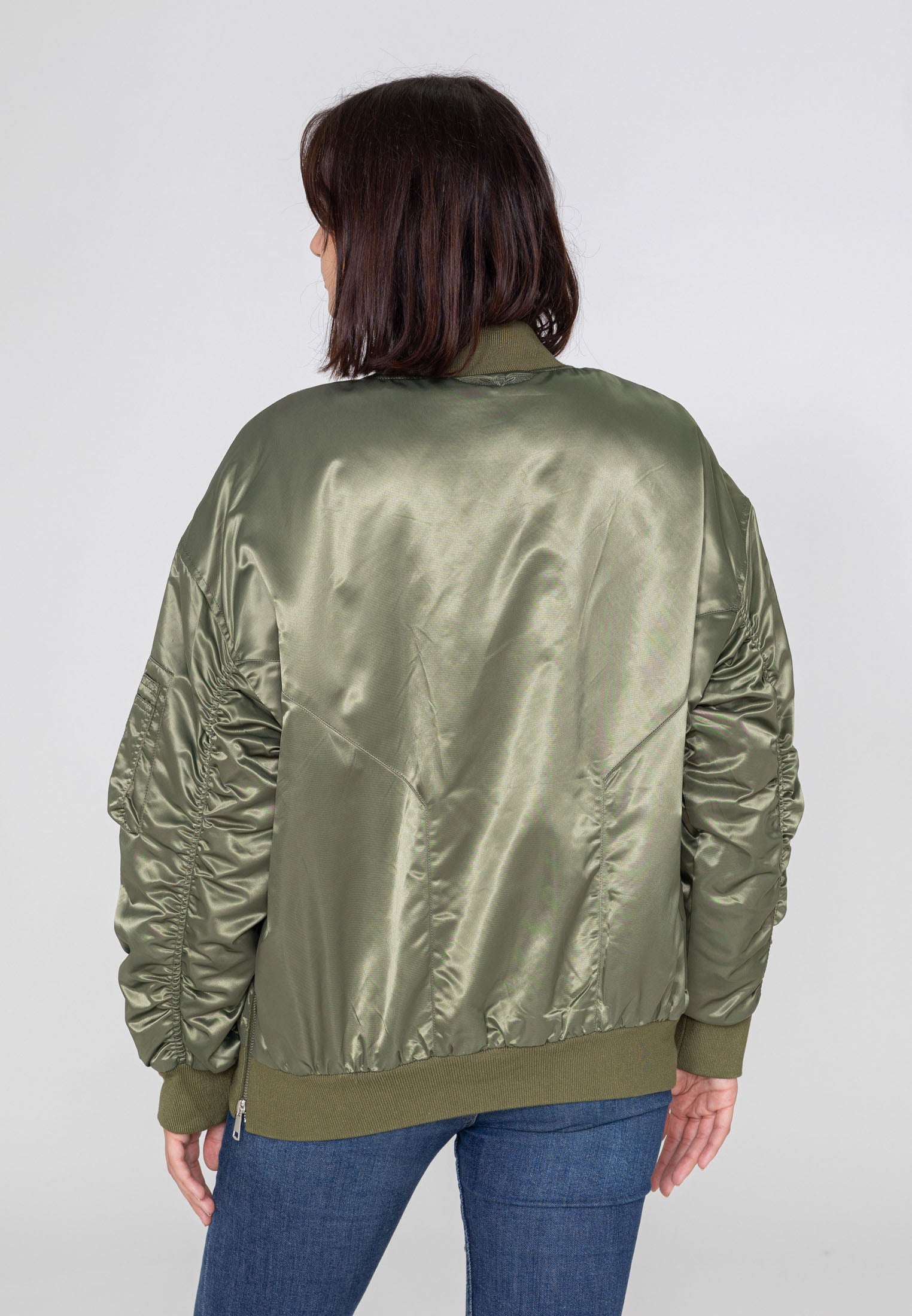 Wavy U bomber jacket in kaki Jackets Bombers Original
