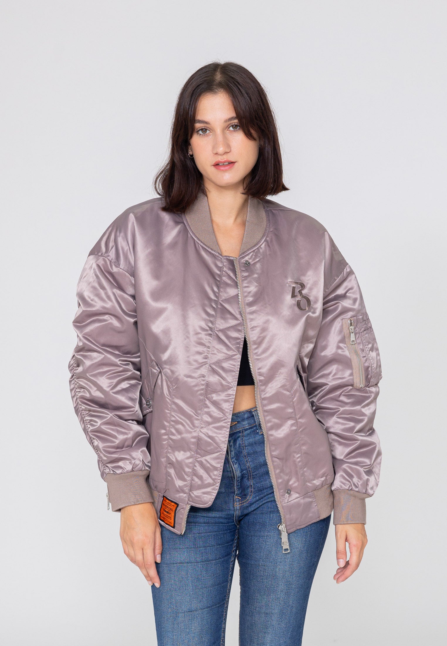 Wavy U bomber jacket in pink Jackets Bombers Original